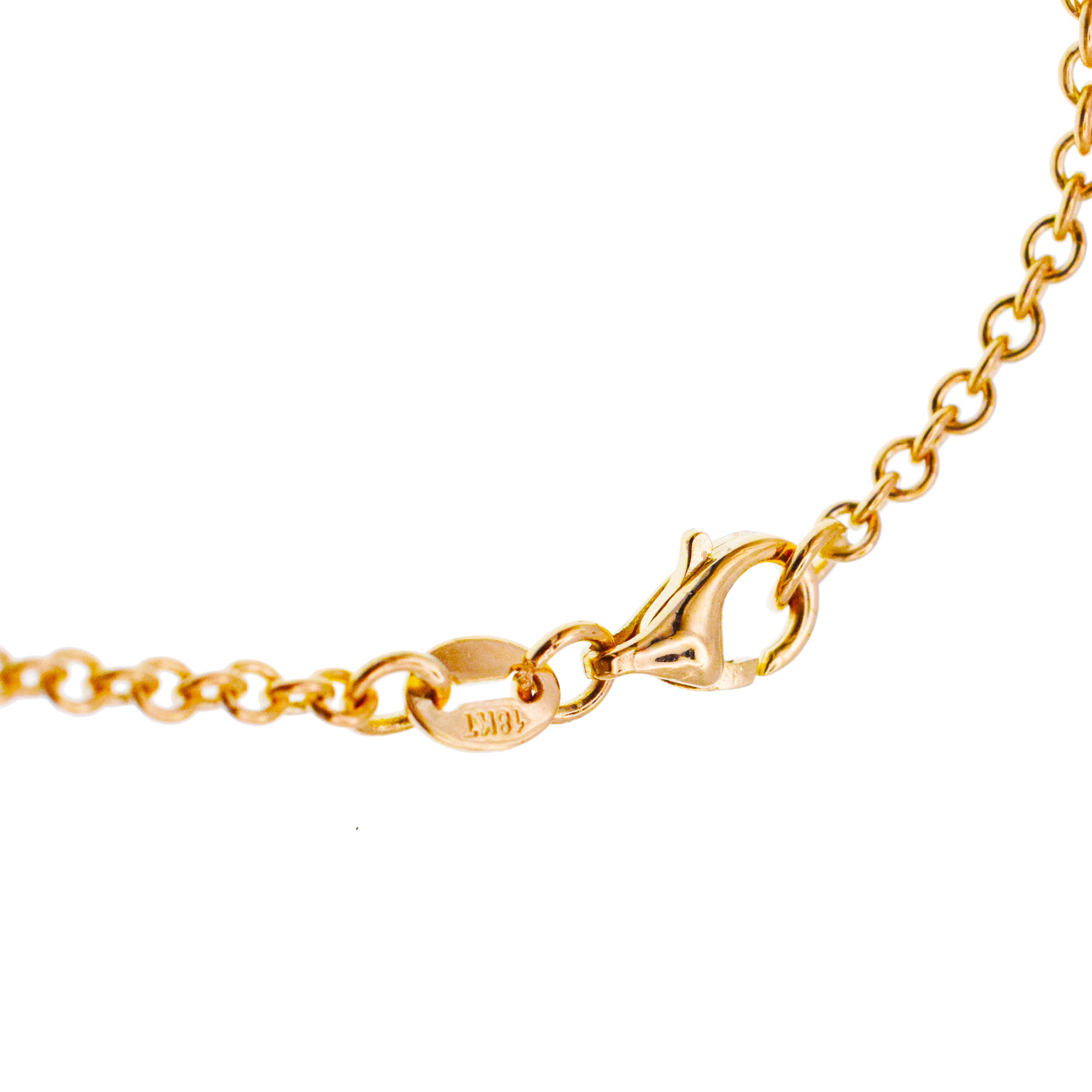 2.07ct Five Stone Diamond By Yard Necklace In 18k Yellow Gold