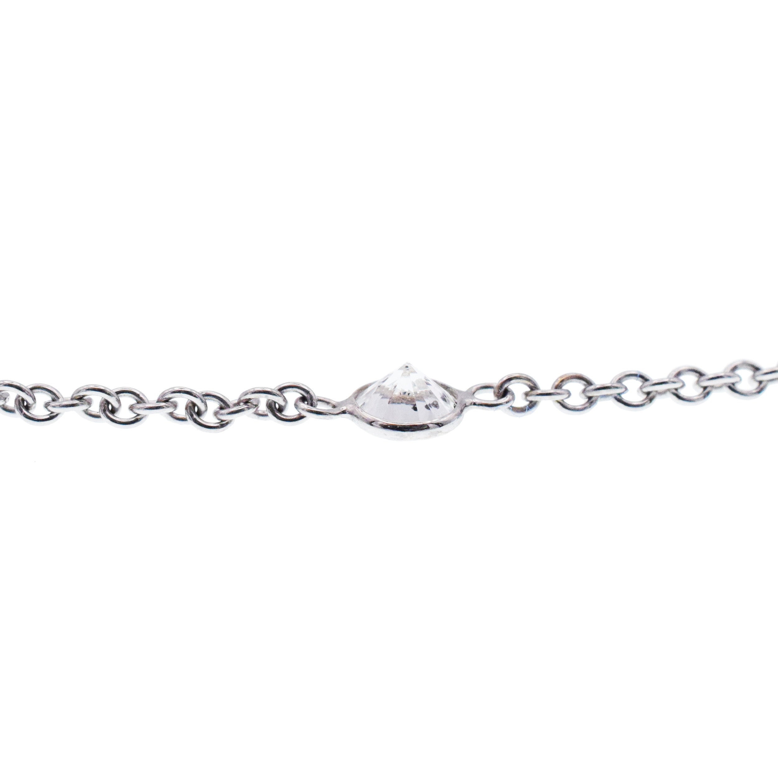 1.90ct Five Stone Diamond By Yard Necklace In 18k White Gold