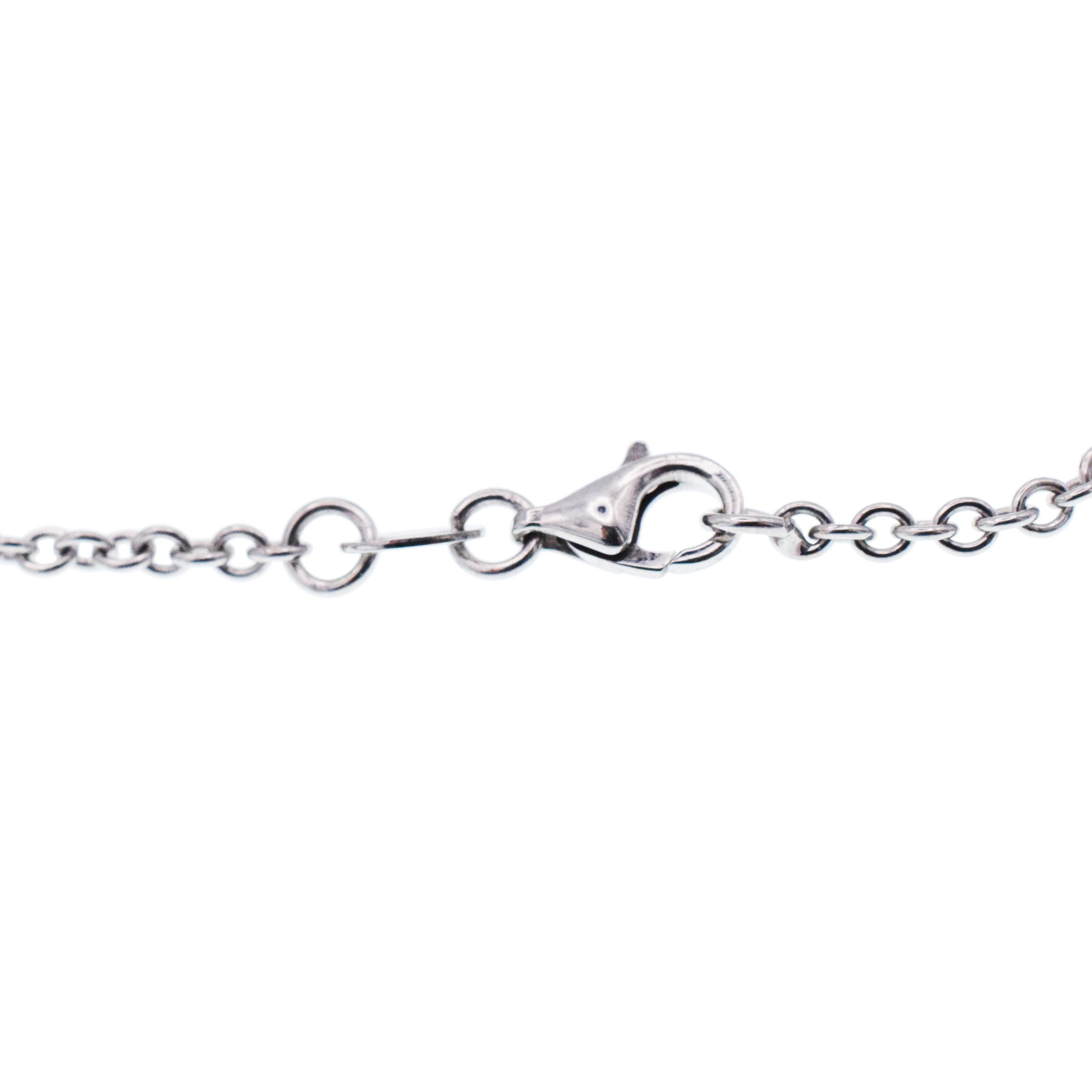 1.90ct Five Stone Diamond By Yard Necklace In 18k White Gold