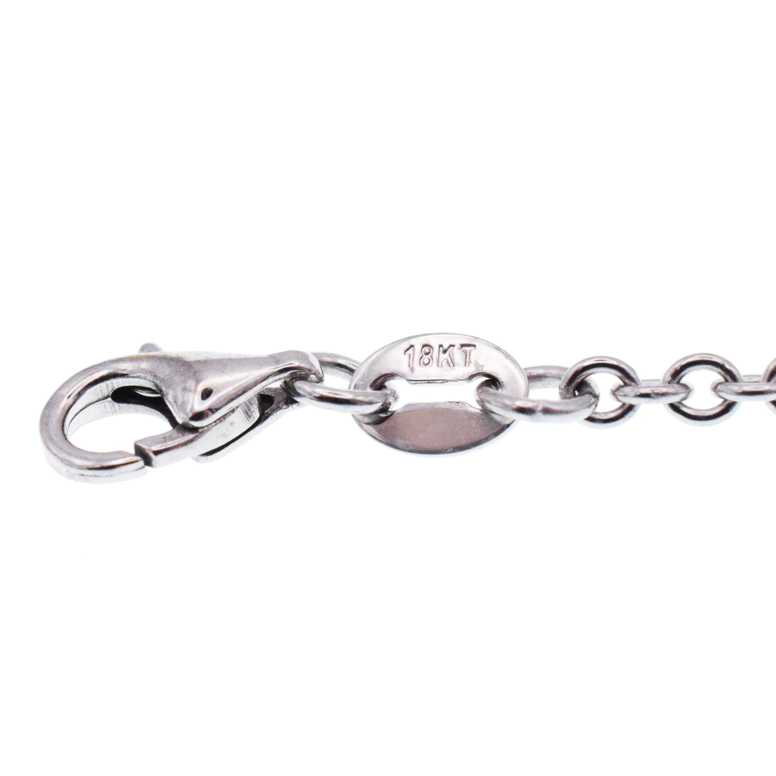 1.90ct Five Stone Diamond By Yard Necklace In 18k White Gold