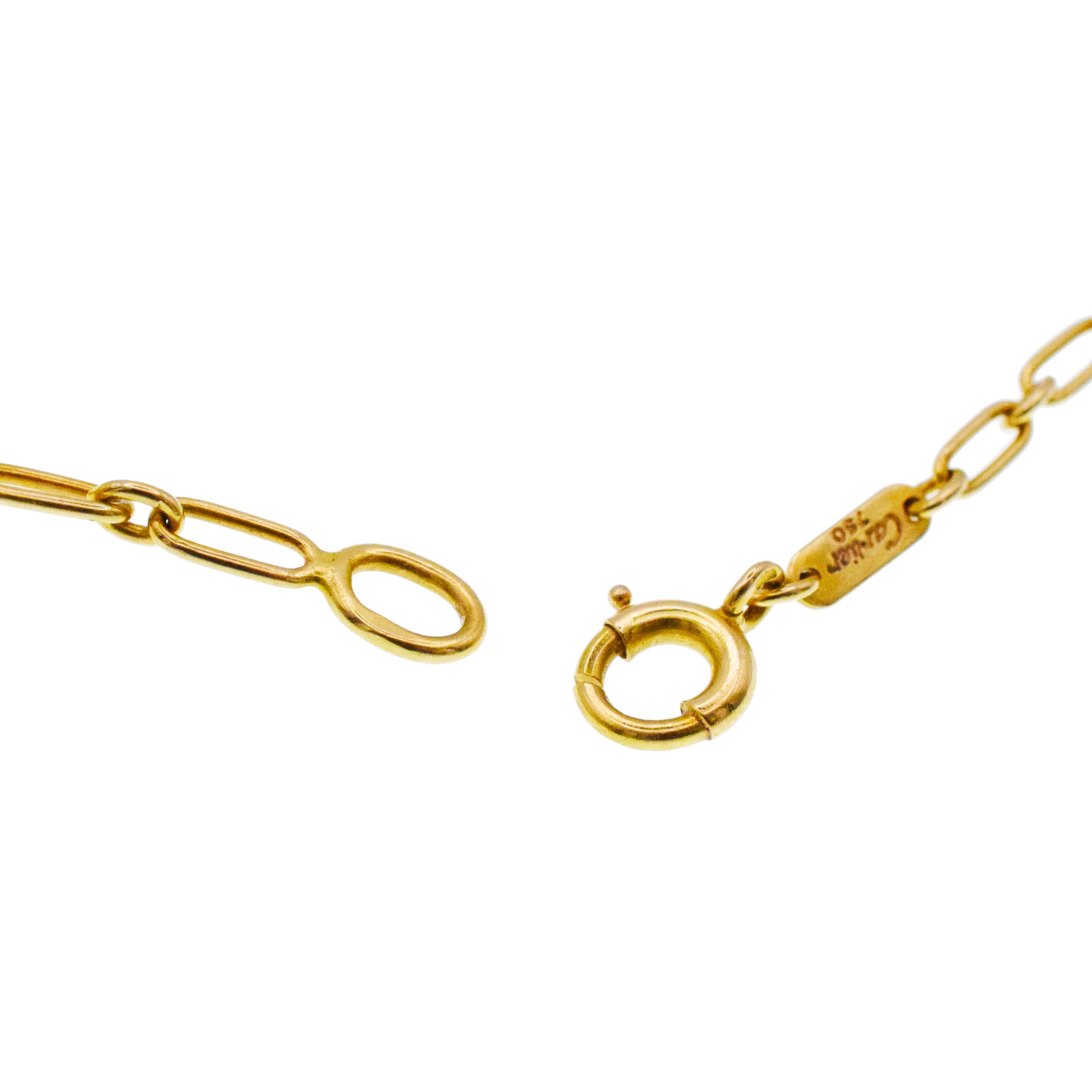 Cartier Vintage Amethyst Door Knocker Pendant/Necklace In 18k Yellow Gold