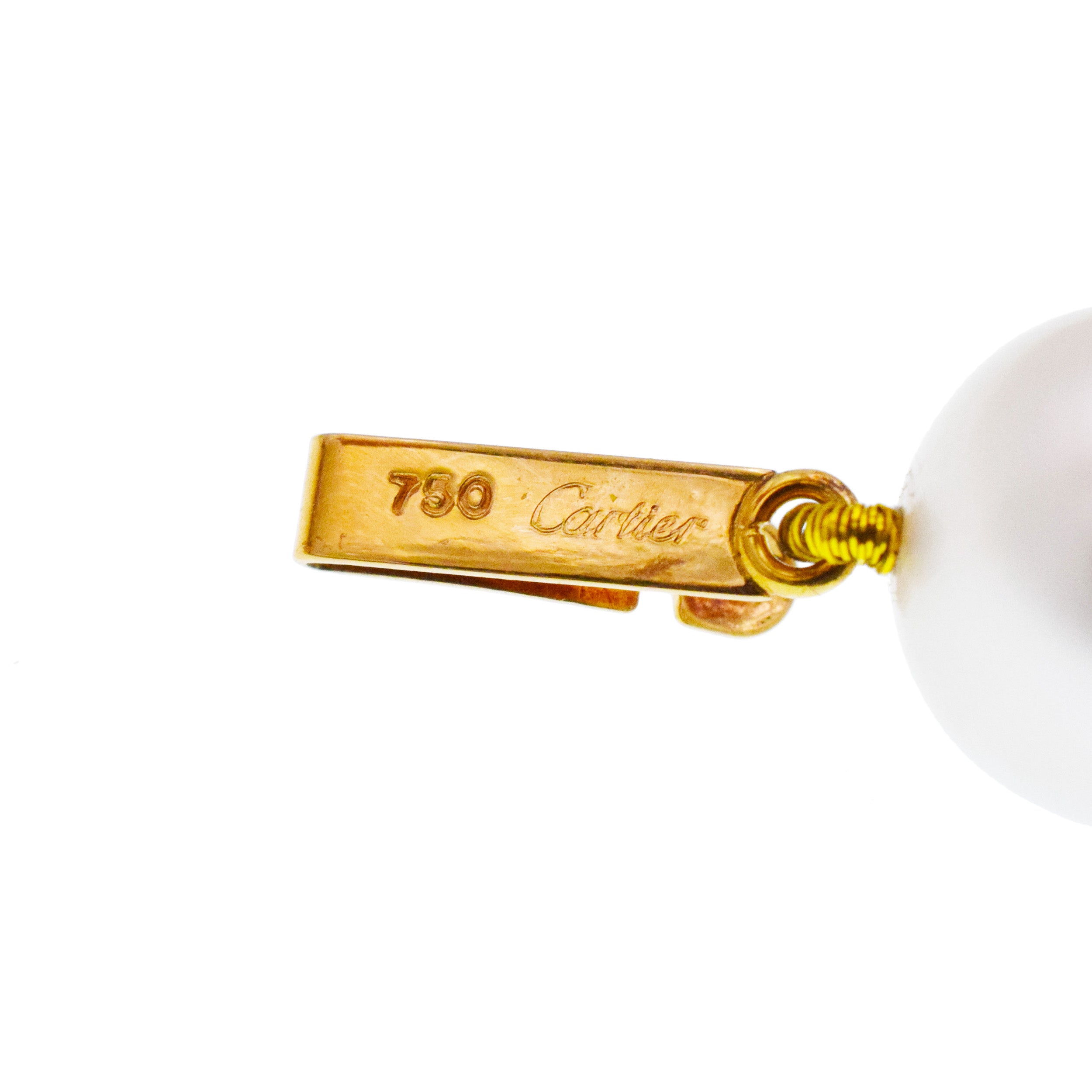 Cartier South Sea Pearl Necklace With 18k Yellow Gold Clasp