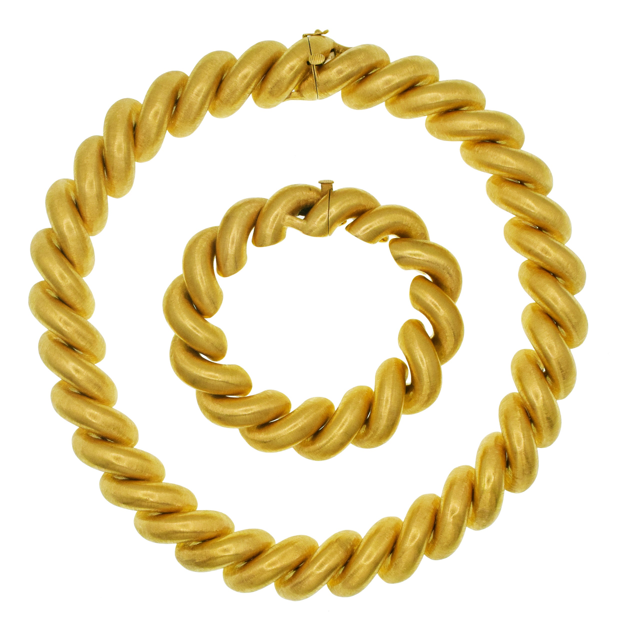 Buccellati 'San Marco' Collection Necklace and Bracelet In 18k Yellow Gold