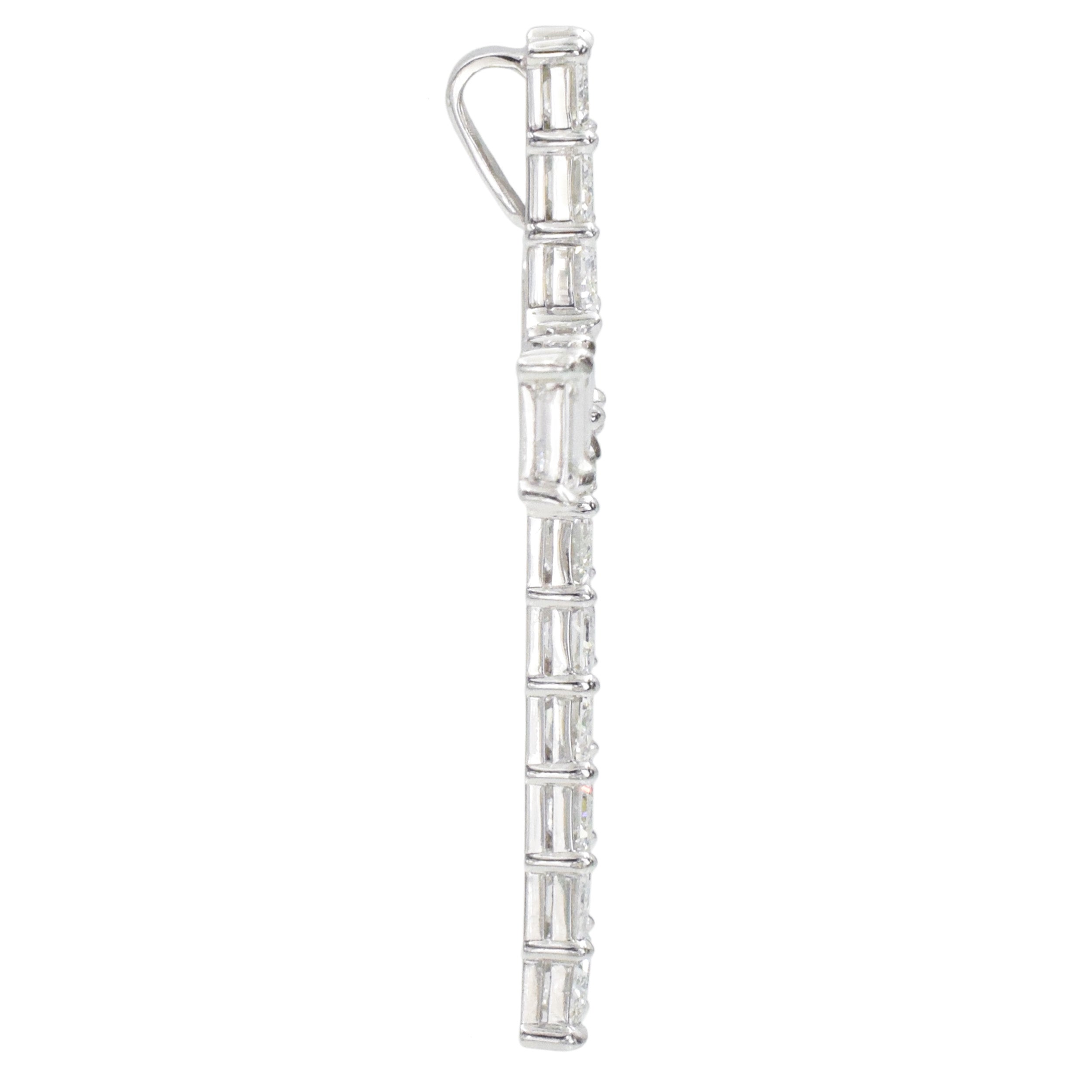 12.47tcw Diamond and Platinum Cross Pendant In Platinum
