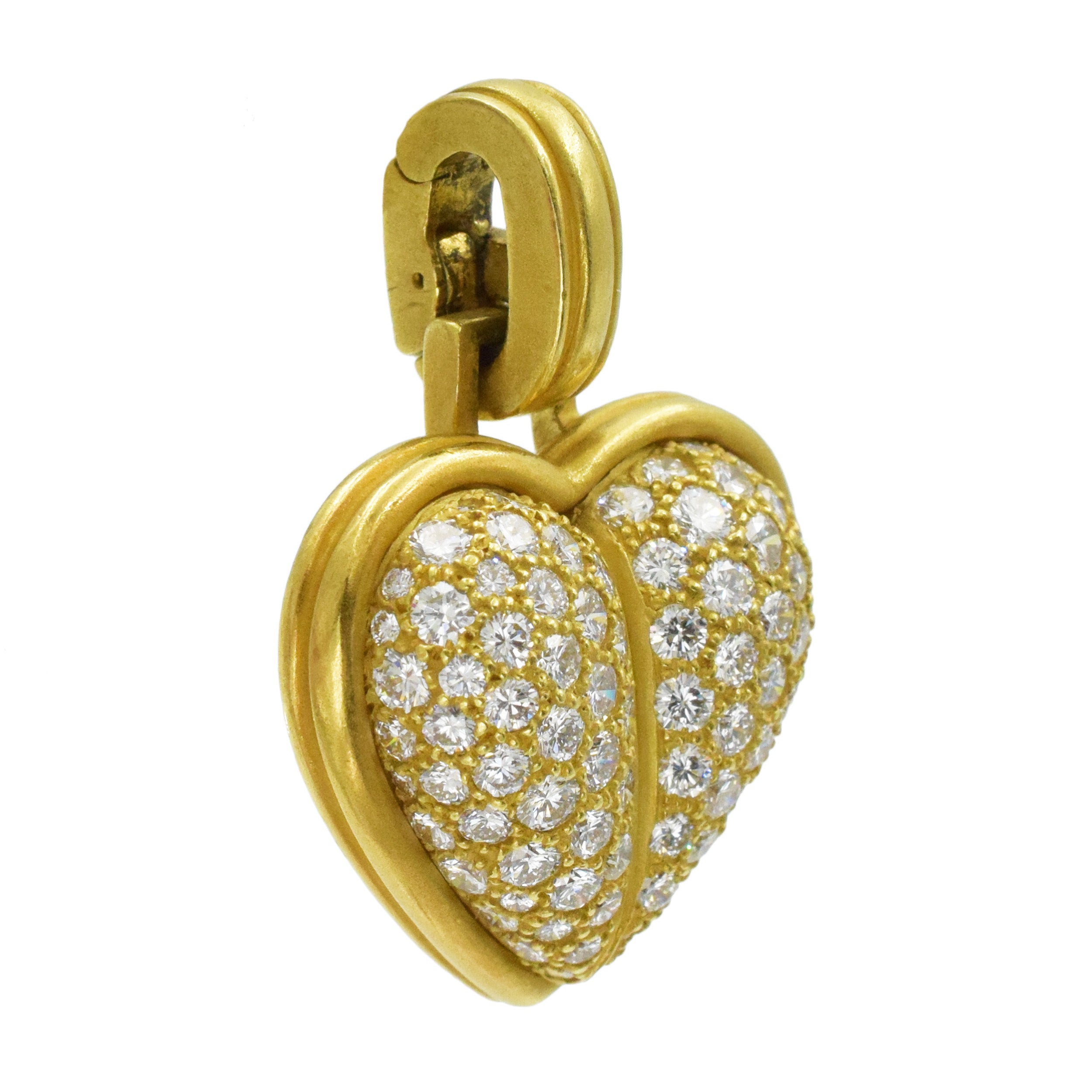 Kieselstein Cord 18k Yellow Gold And Diamond Detatchable Heart Pendant