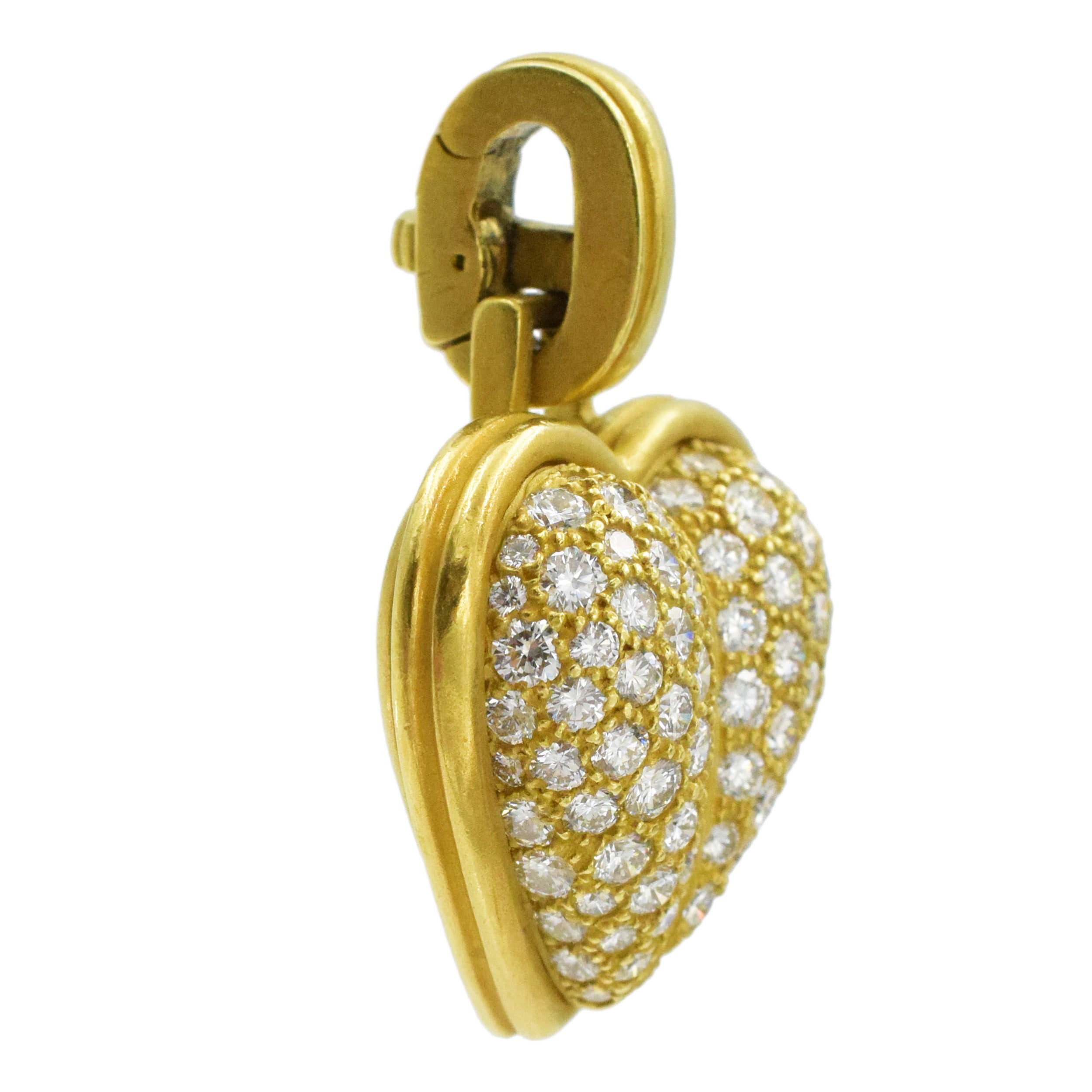 Kieselstein Cord 18k Yellow Gold And Diamond Detatchable Heart Pendant