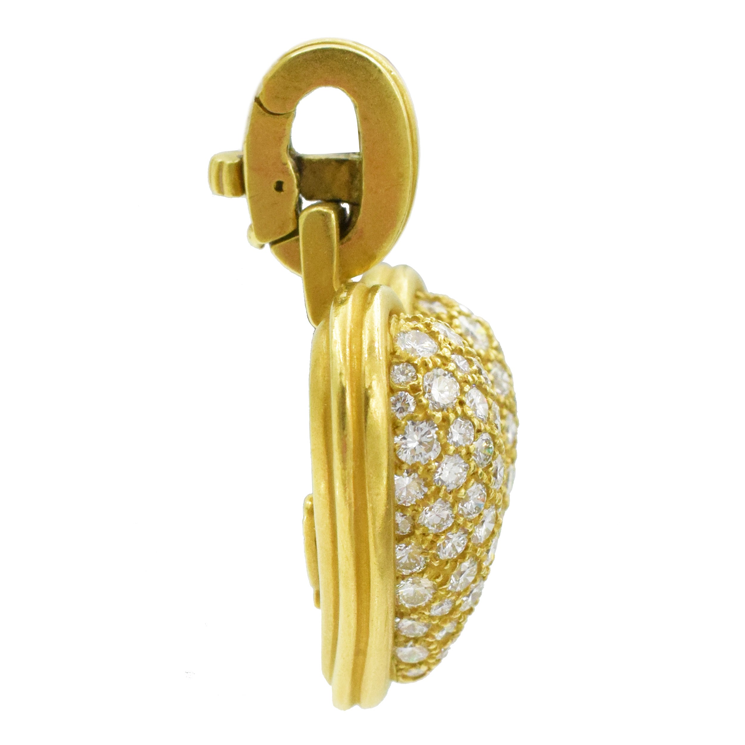 Kieselstein Cord 18k Yellow Gold And Diamond Detatchable Heart Pendant