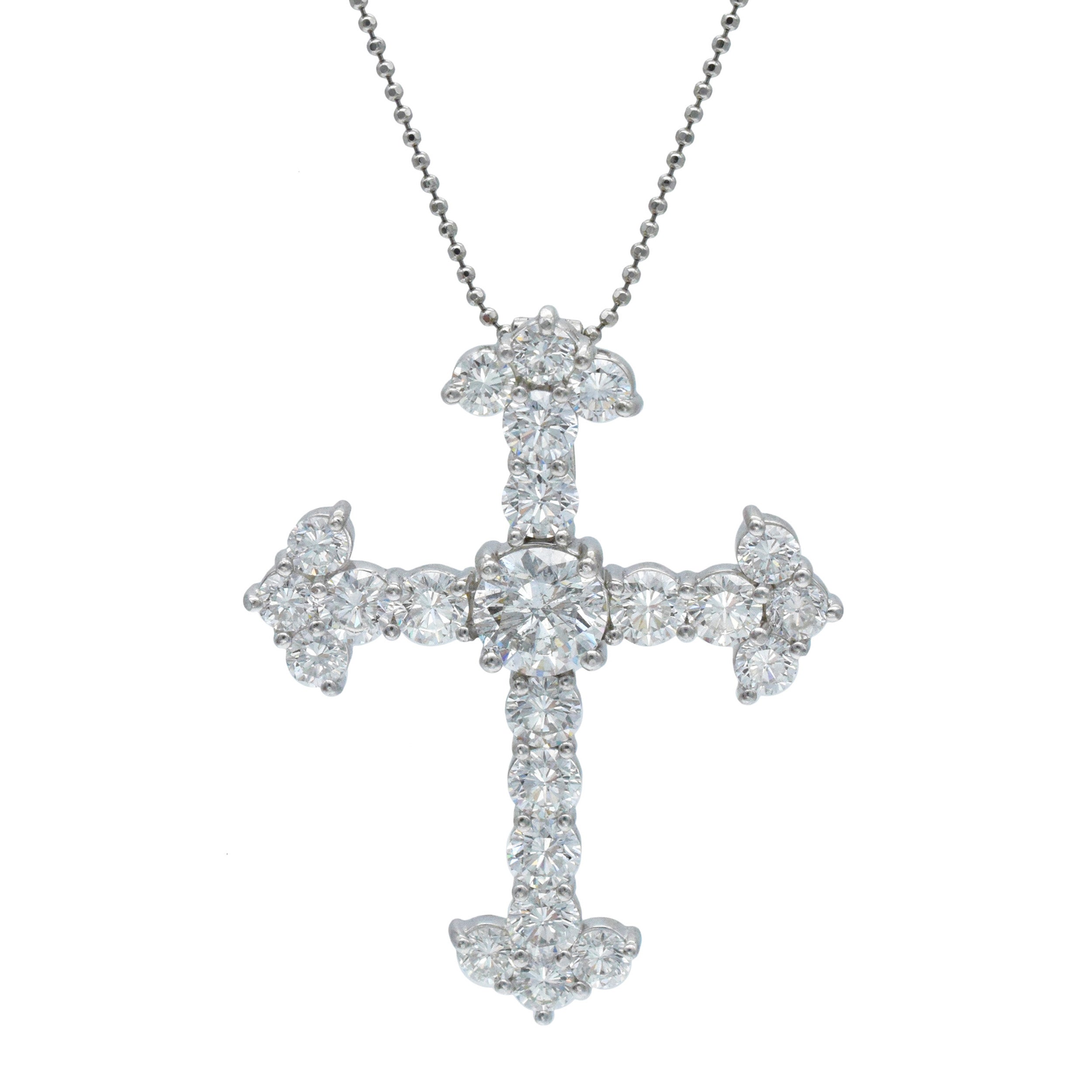 8.75ct Diamond Cross Pendant In Platinum