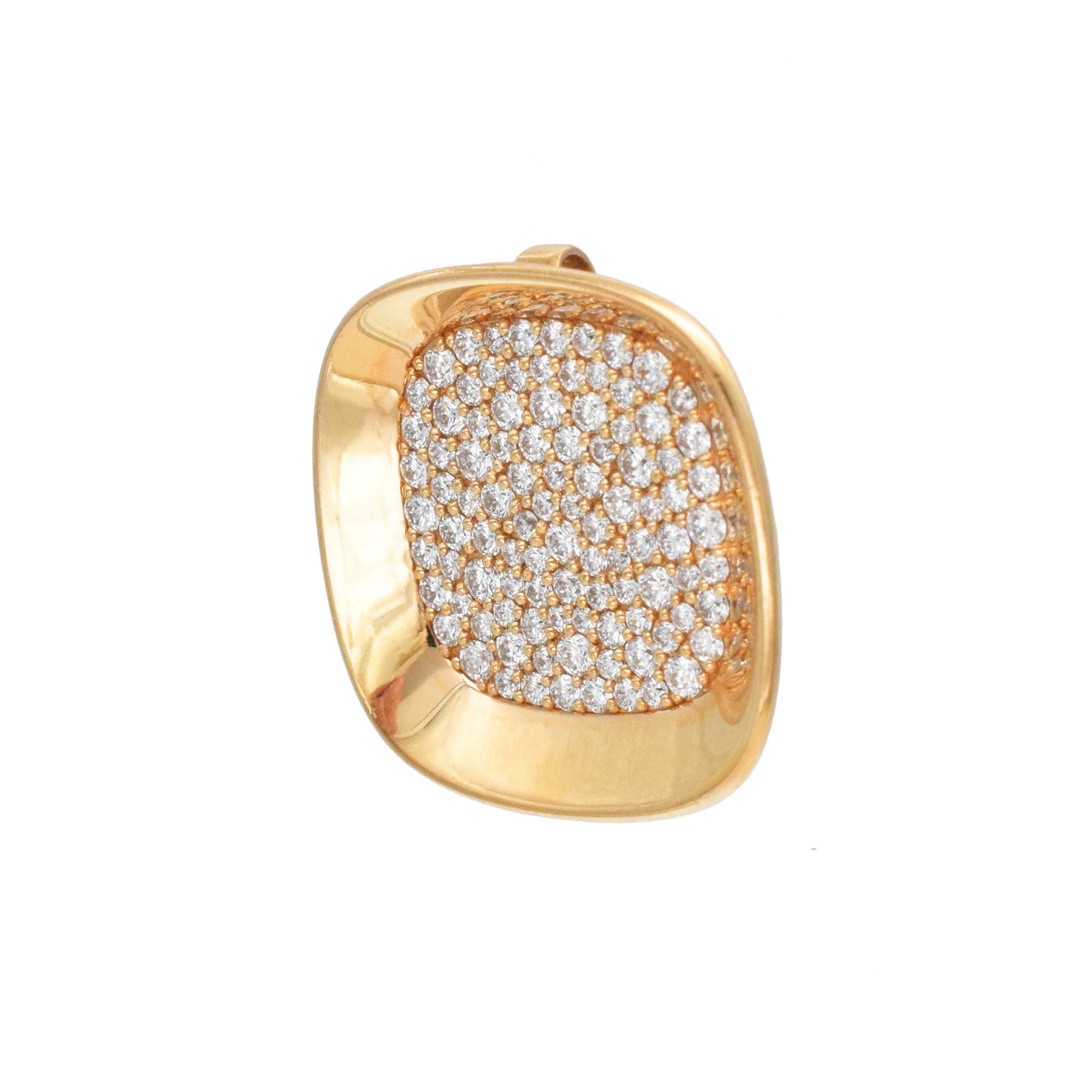 Roberto Coin 'Carnaby Street' Diamond Pendant Necklace In 18k Rose Gold