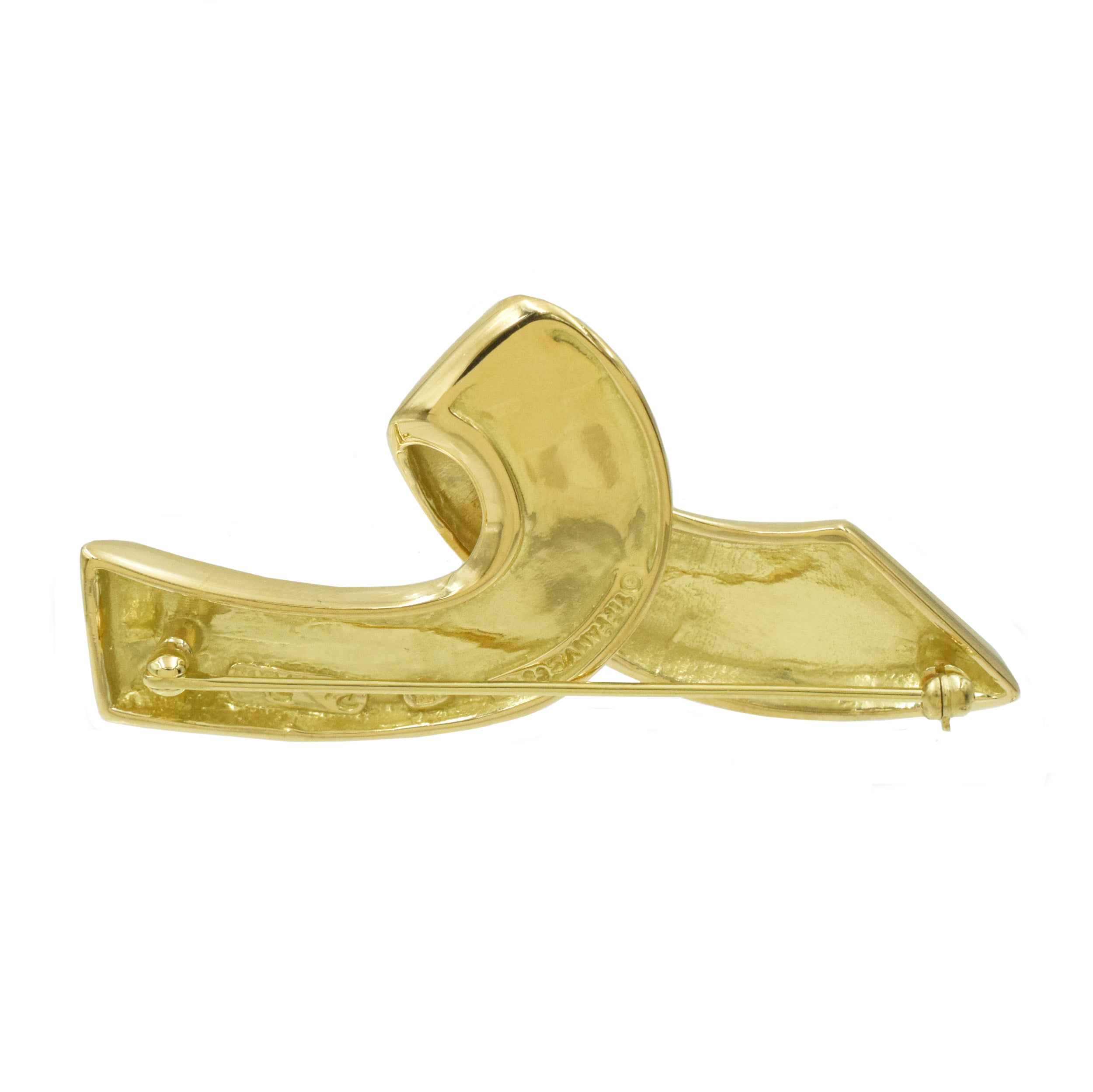 Tiffany & Co. by Paloma Picasso Ribbon Brooch In 18k Yellow Gold