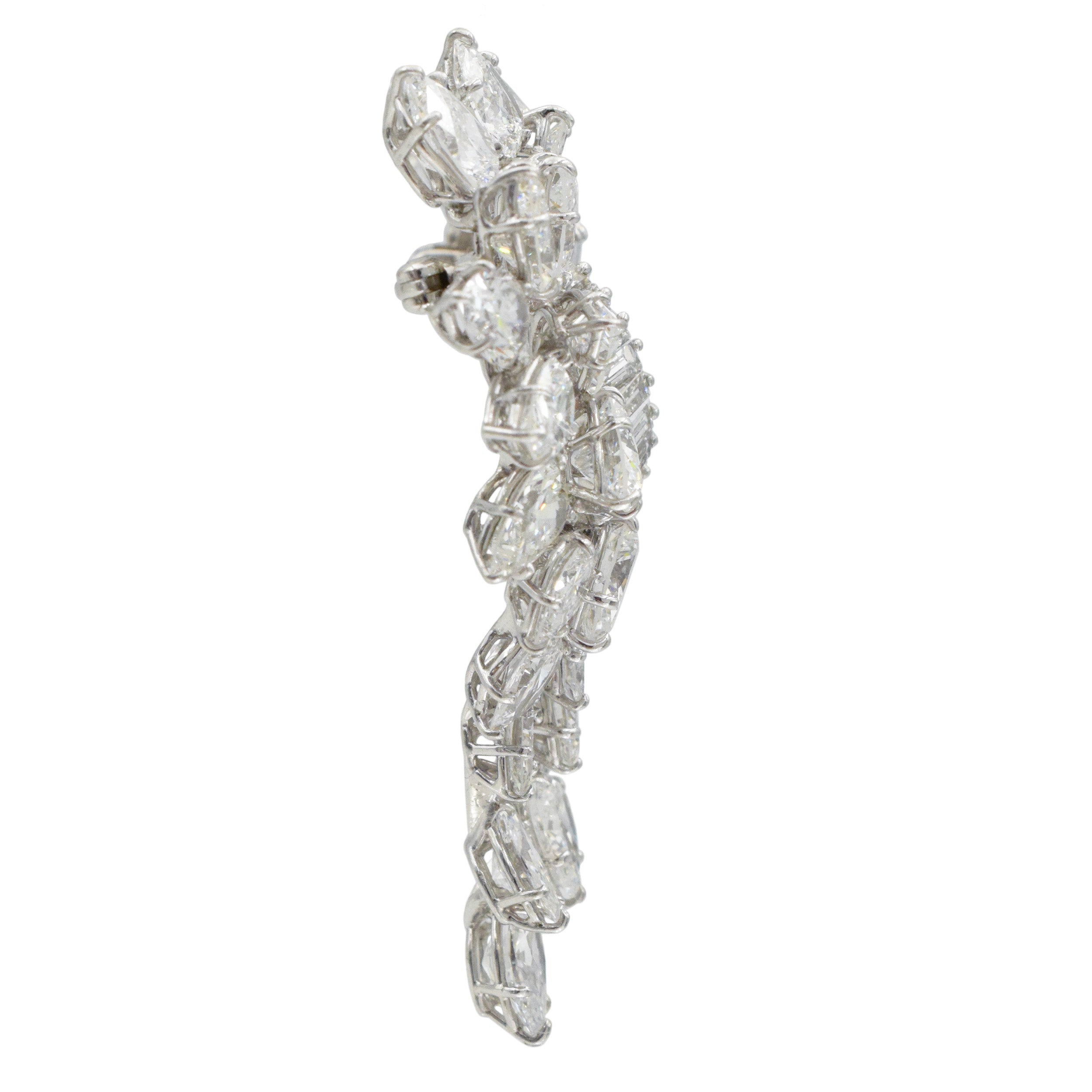 Harry Winston 20.07tcw Diamond Brooch in Platinum. Circa 1965.