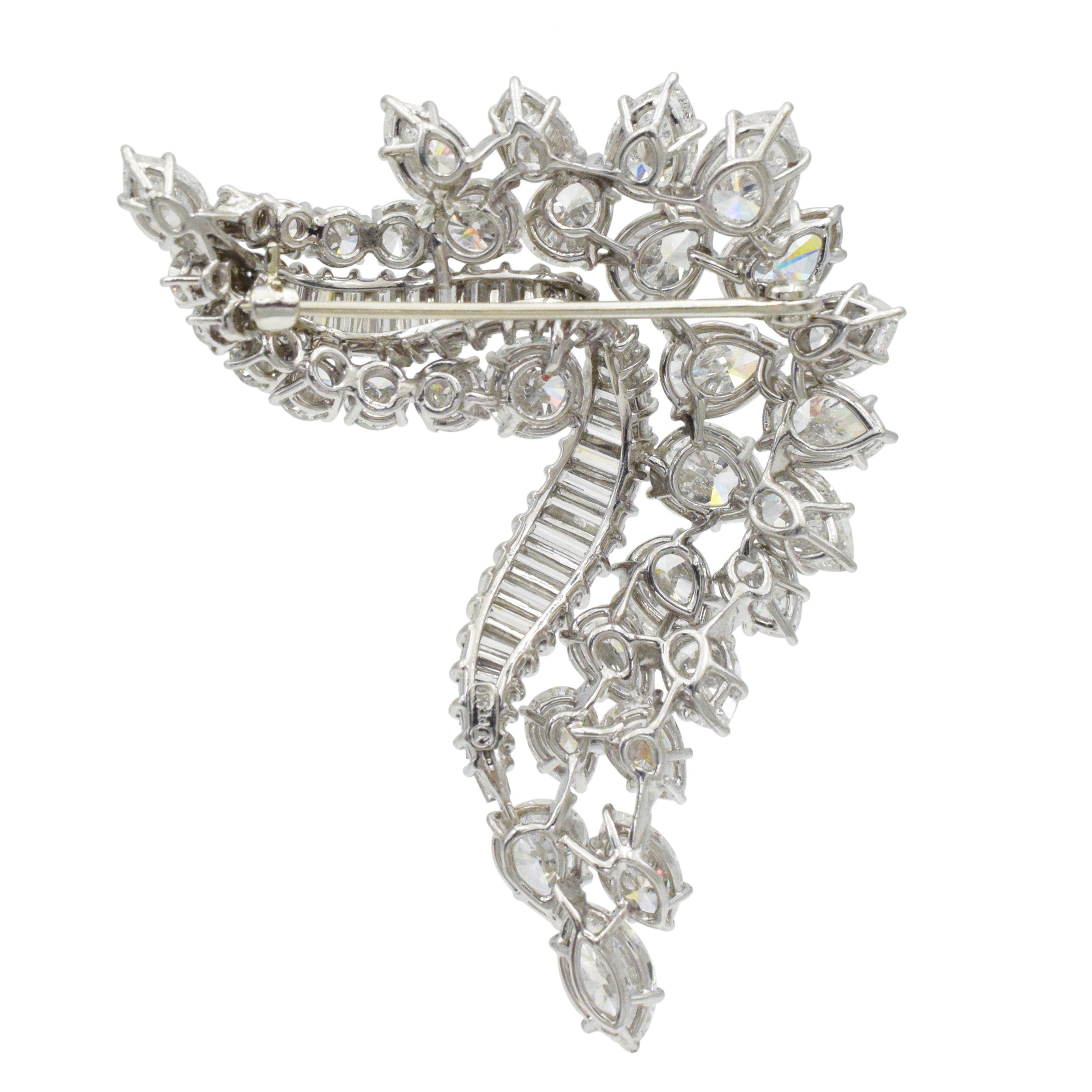 Harry Winston 20.07tcw Diamond Brooch in Platinum. Circa 1965.