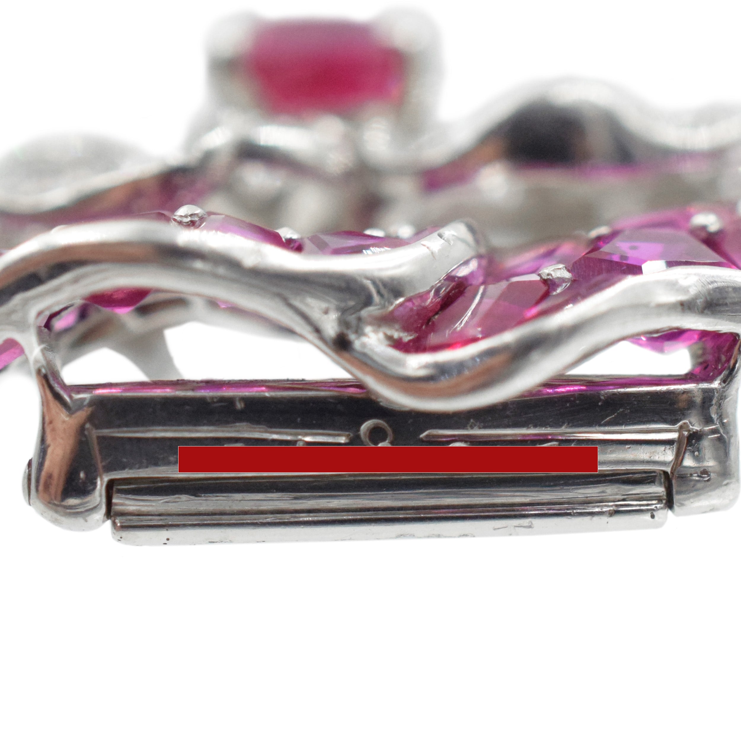 Oscar Heyman Ruby And Diamond 'Pansy' Brooch 18k White Gold