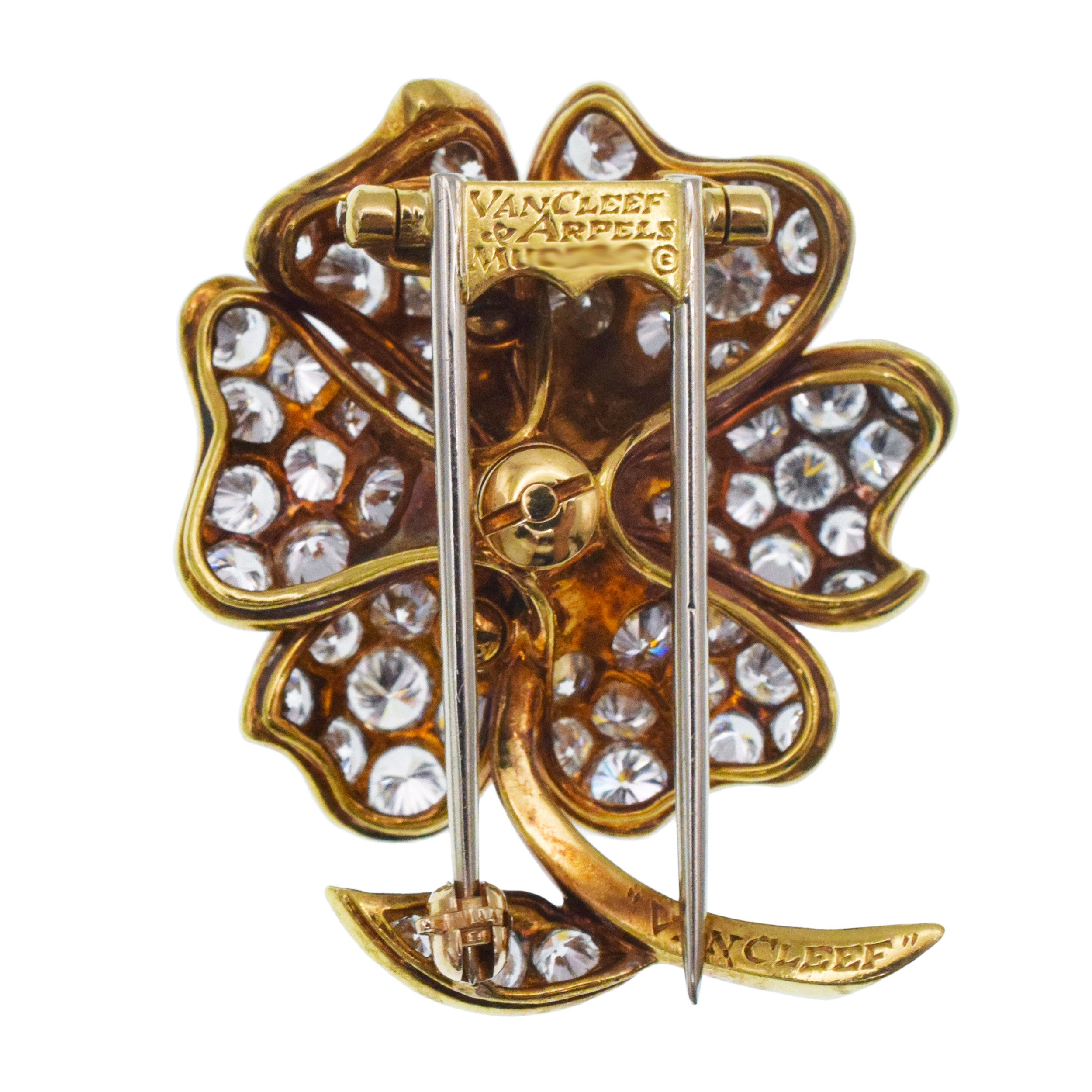 Van Cleef & Arpels Gardenia Brooch In 18k Yellow Gold