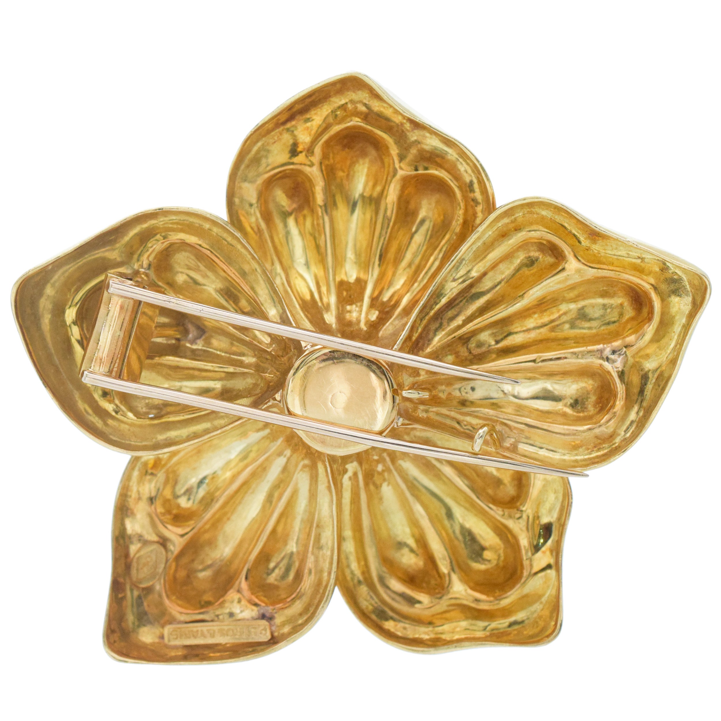 Petros & Takis 18K Yellow Gold & Diamond Flower Brooch