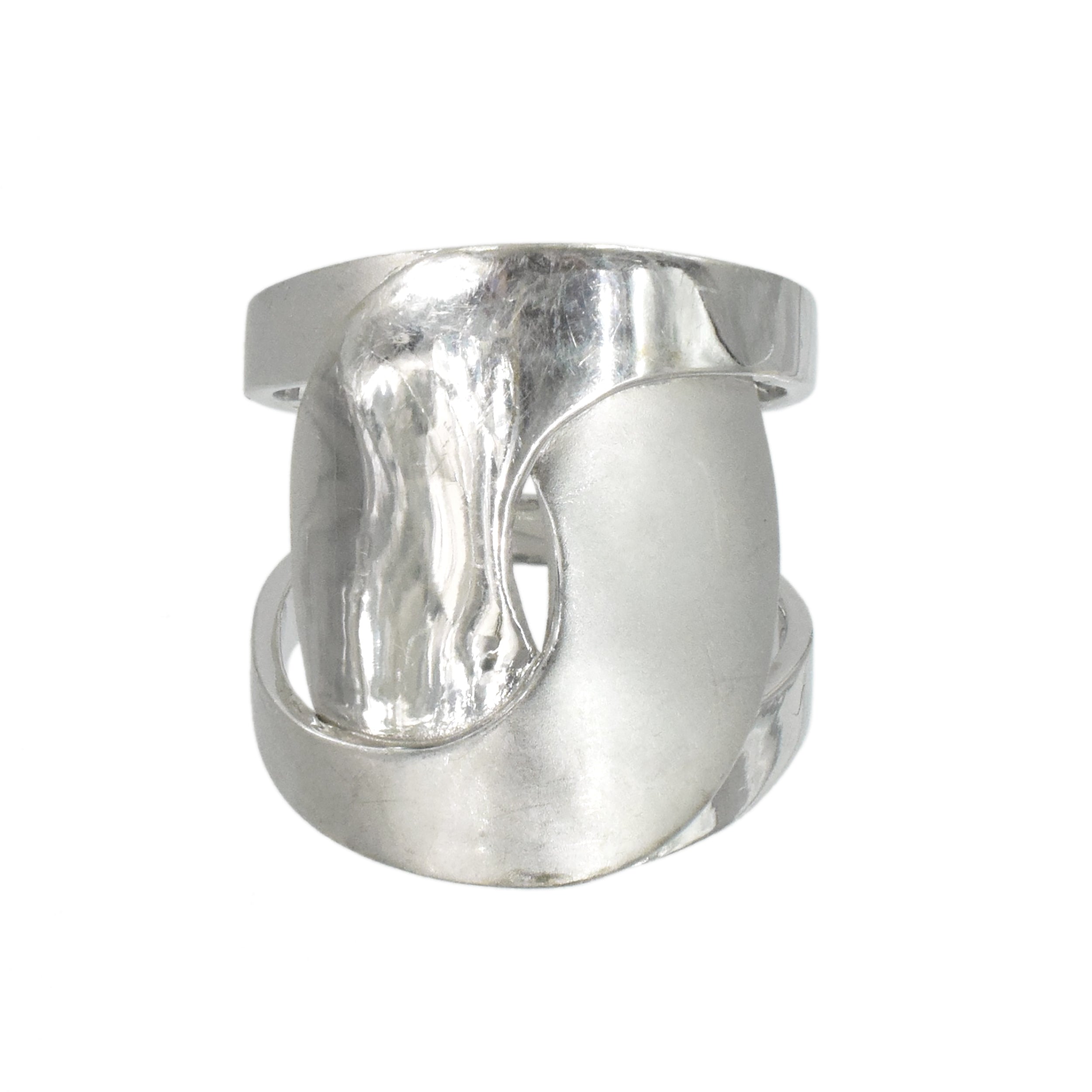 Youmna Crossover Statement Ring 18k White Gold