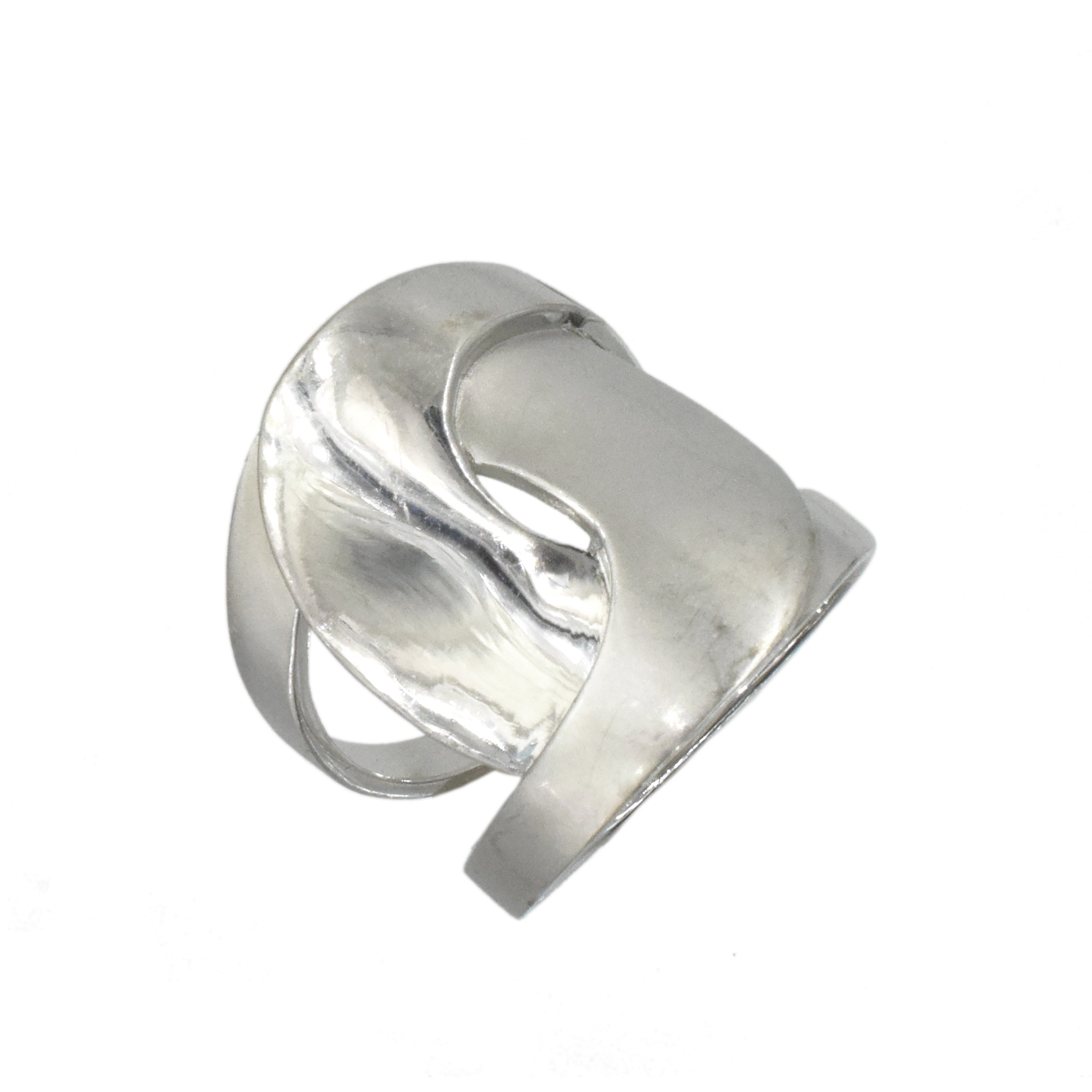 Youmna Crossover Statement Ring 18k White Gold