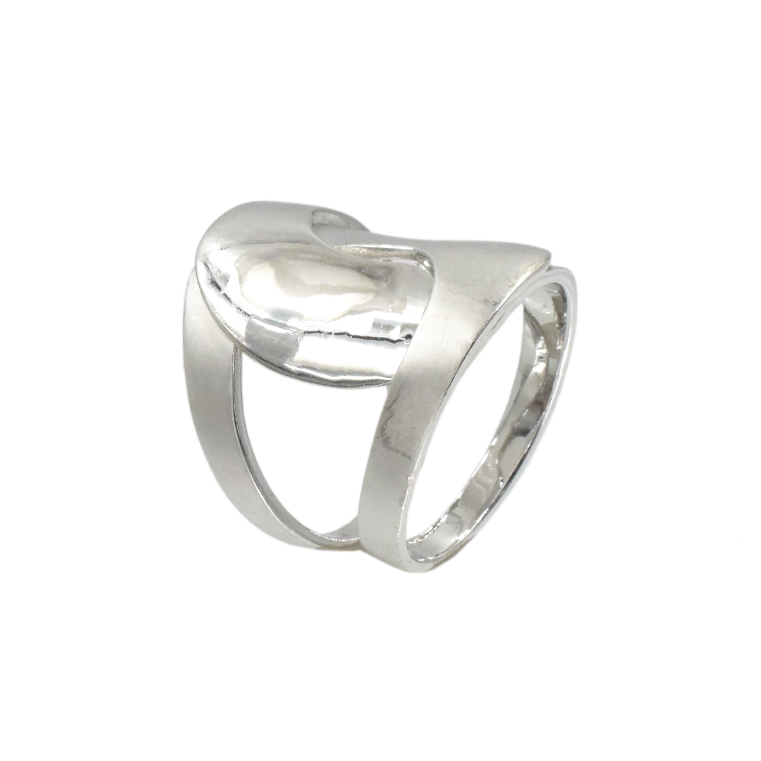 Youmna Crossover Statement Ring 18k White Gold
