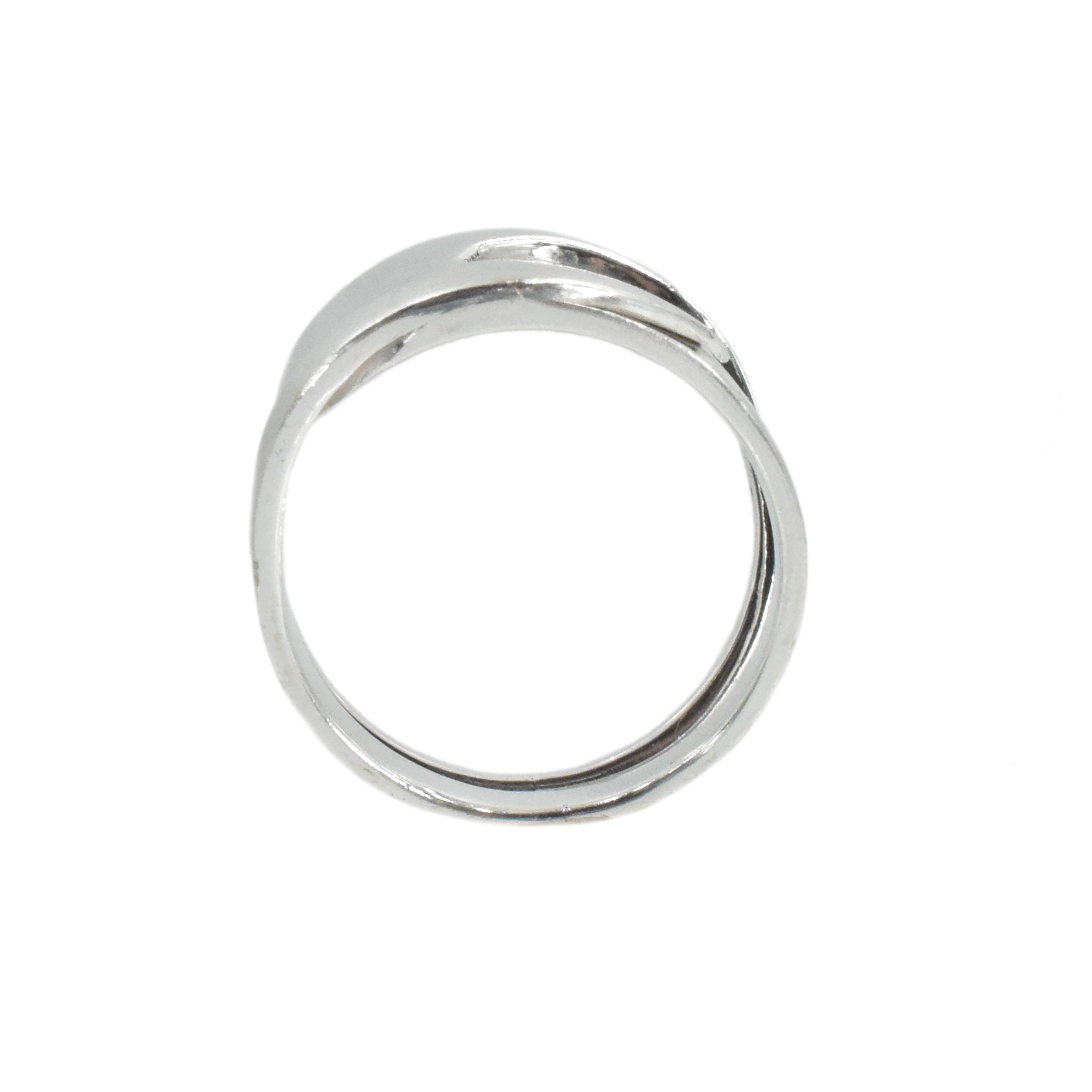 Youmna Crossover Statement Ring 18k White Gold