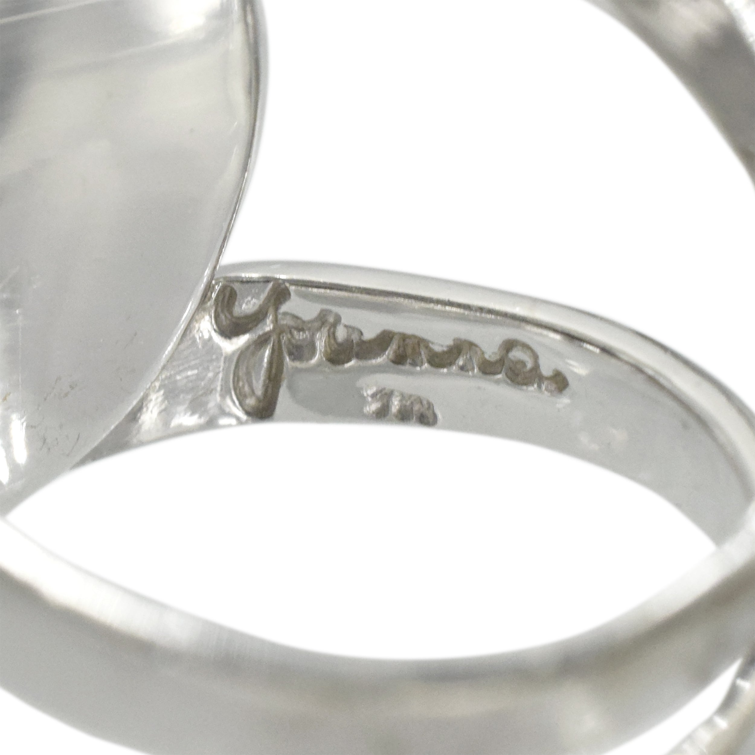 Youmna Crossover Statement Ring 18k White Gold