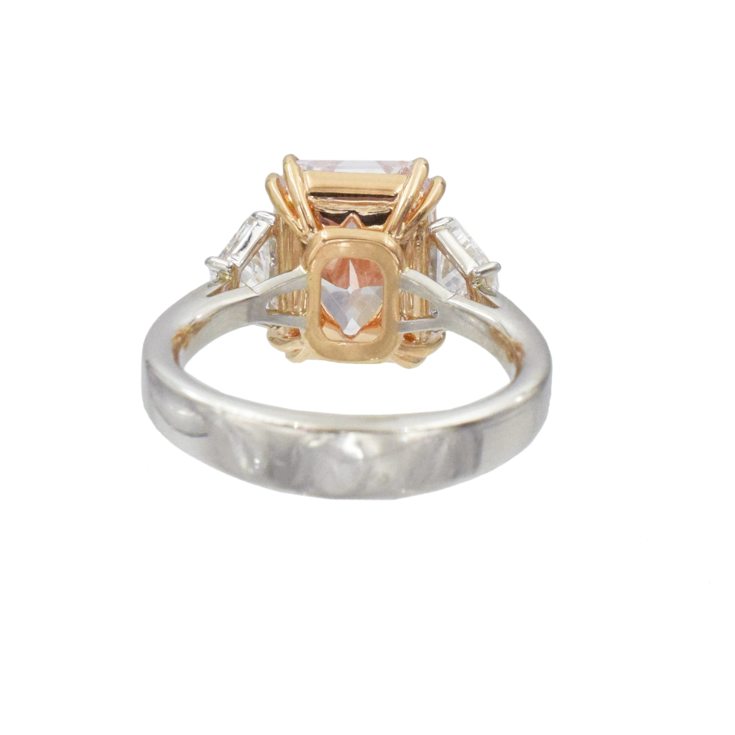 4.03ct Fancy Light Purplish Pink Diamond Ring In Platinum & 18k Rose Gold