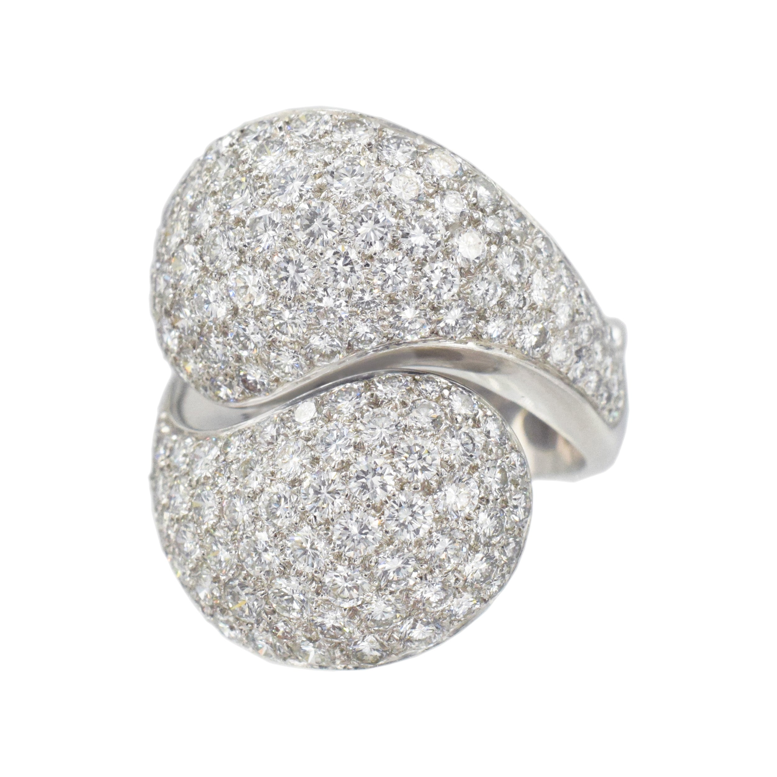 Cartier Diamond "Le Yin et Le Yang" Ring In 18k White Gold