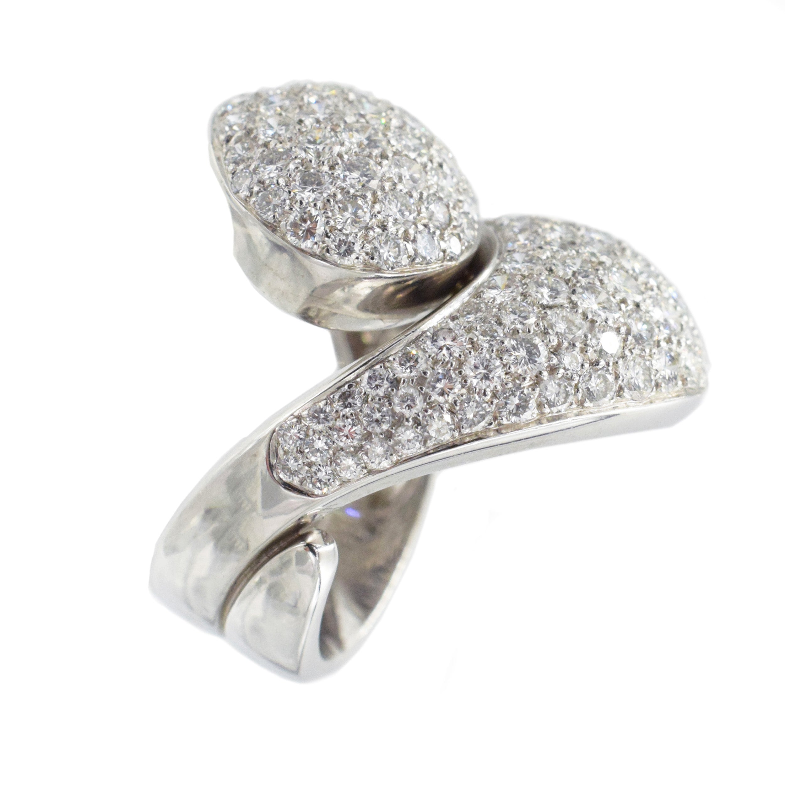 Cartier Diamond "Le Yin et Le Yang" Ring In 18k White Gold