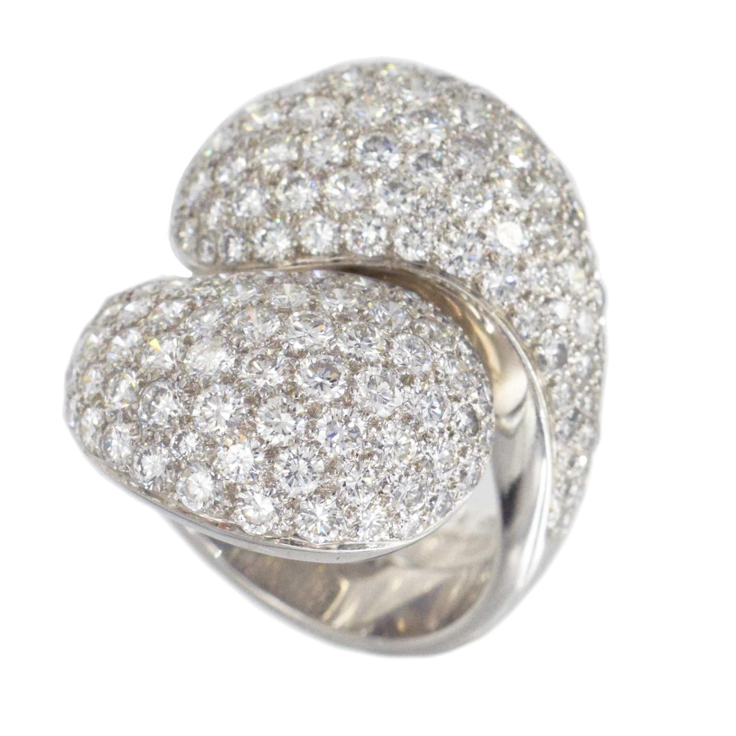 Cartier Diamond "Le Yin et Le Yang" Ring In 18k White Gold