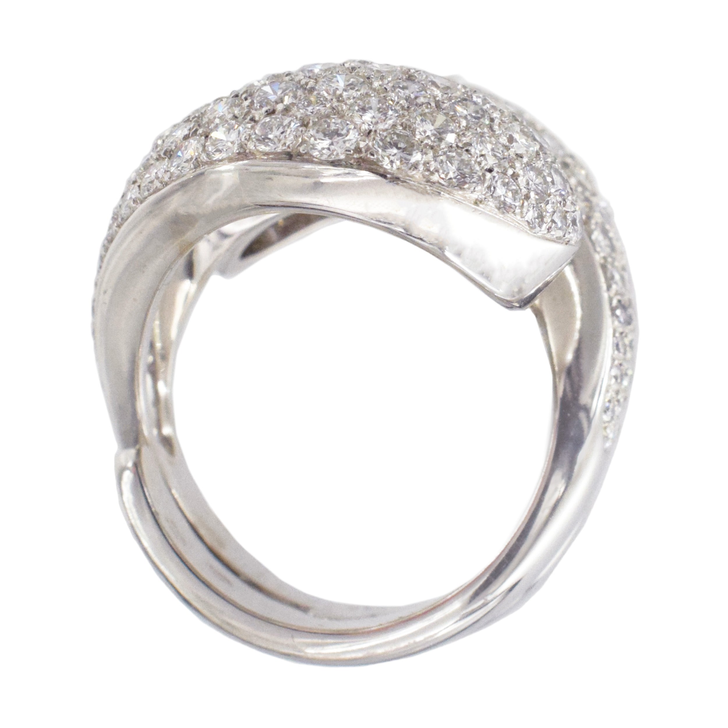 Cartier Diamond "Le Yin et Le Yang" Ring In 18k White Gold