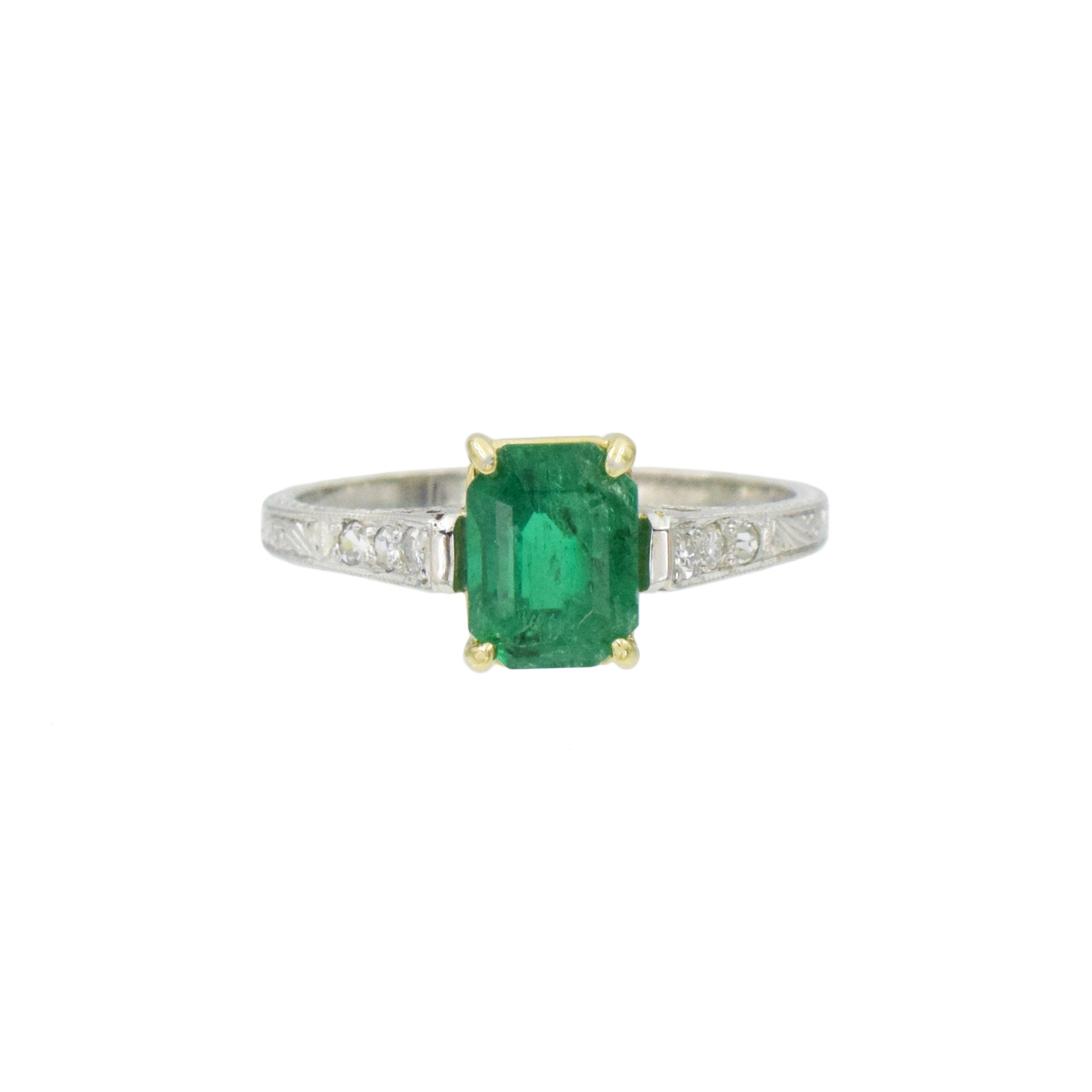 Emerald and Diamond Ring