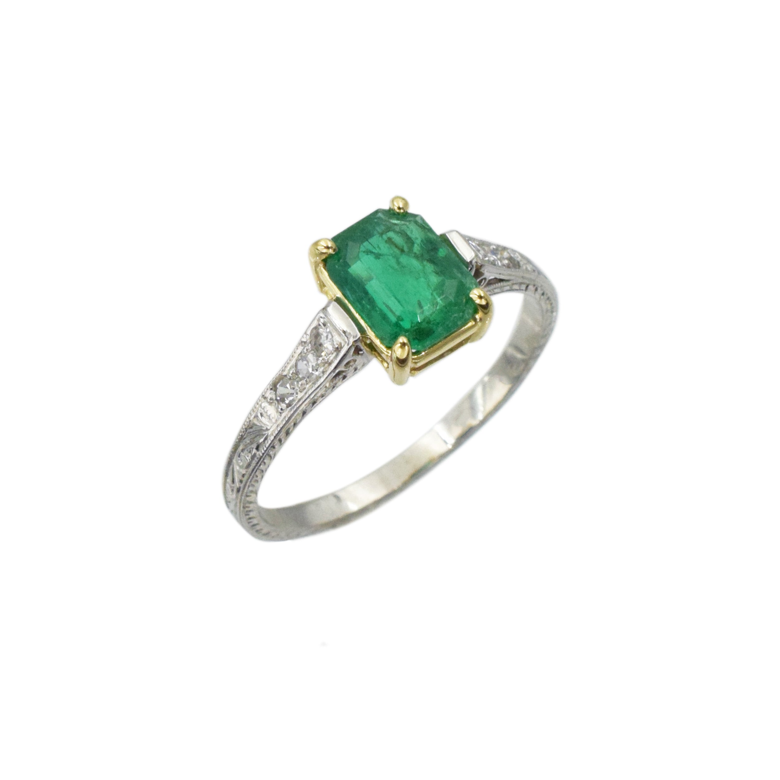 Emerald and Diamond Ring