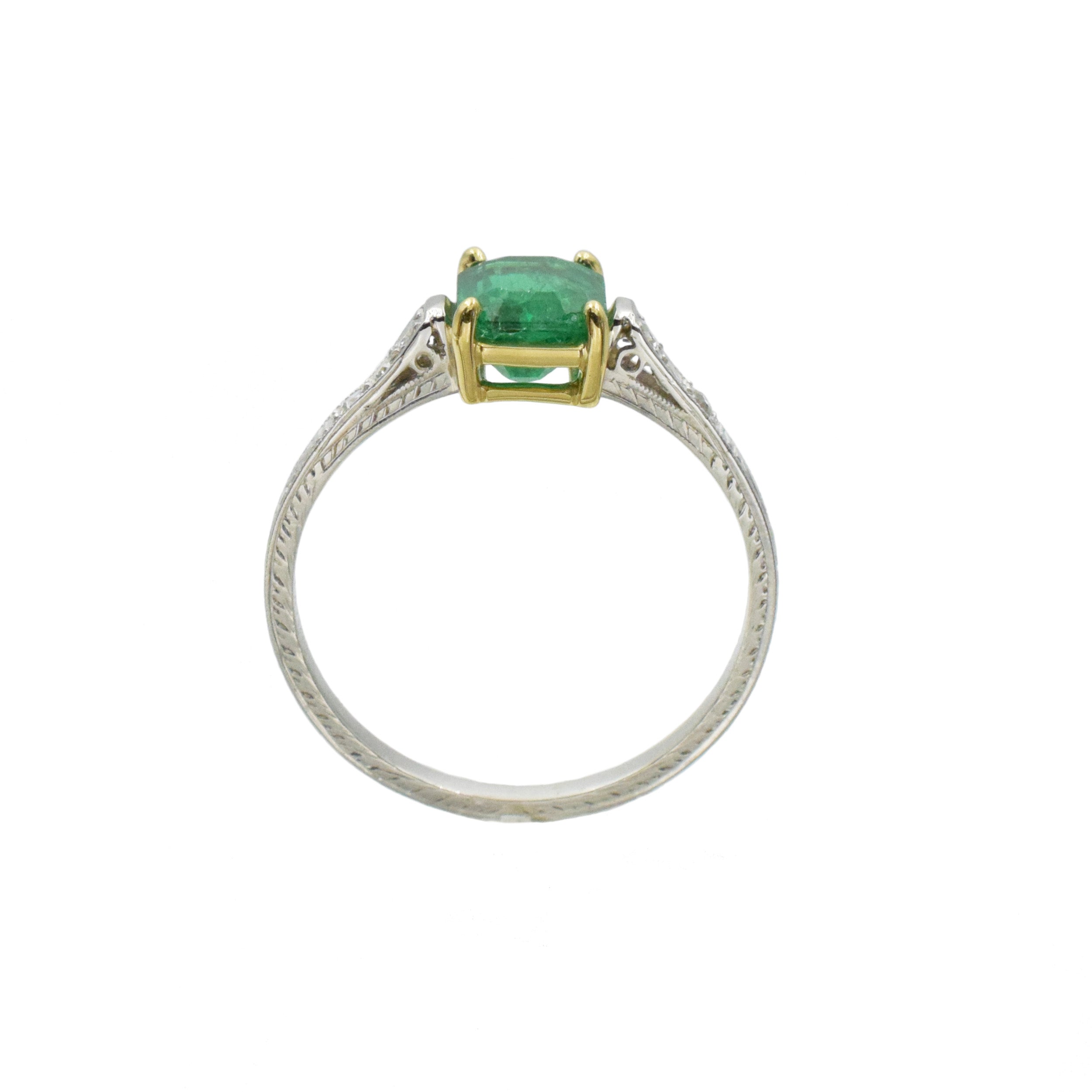 Emerald and Diamond Ring