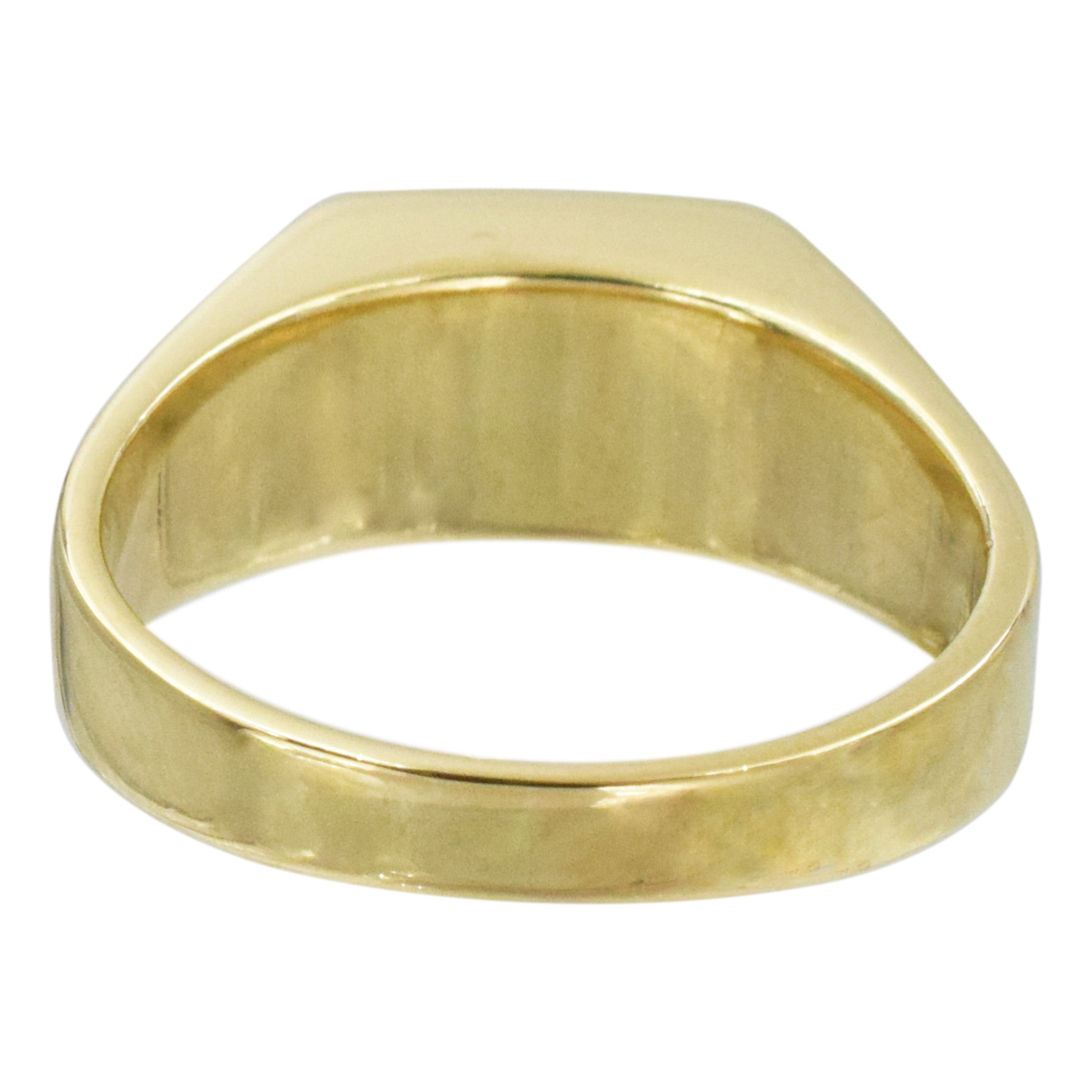 Princess Cut Diamond Men's Ring In 14k Yellow Gold