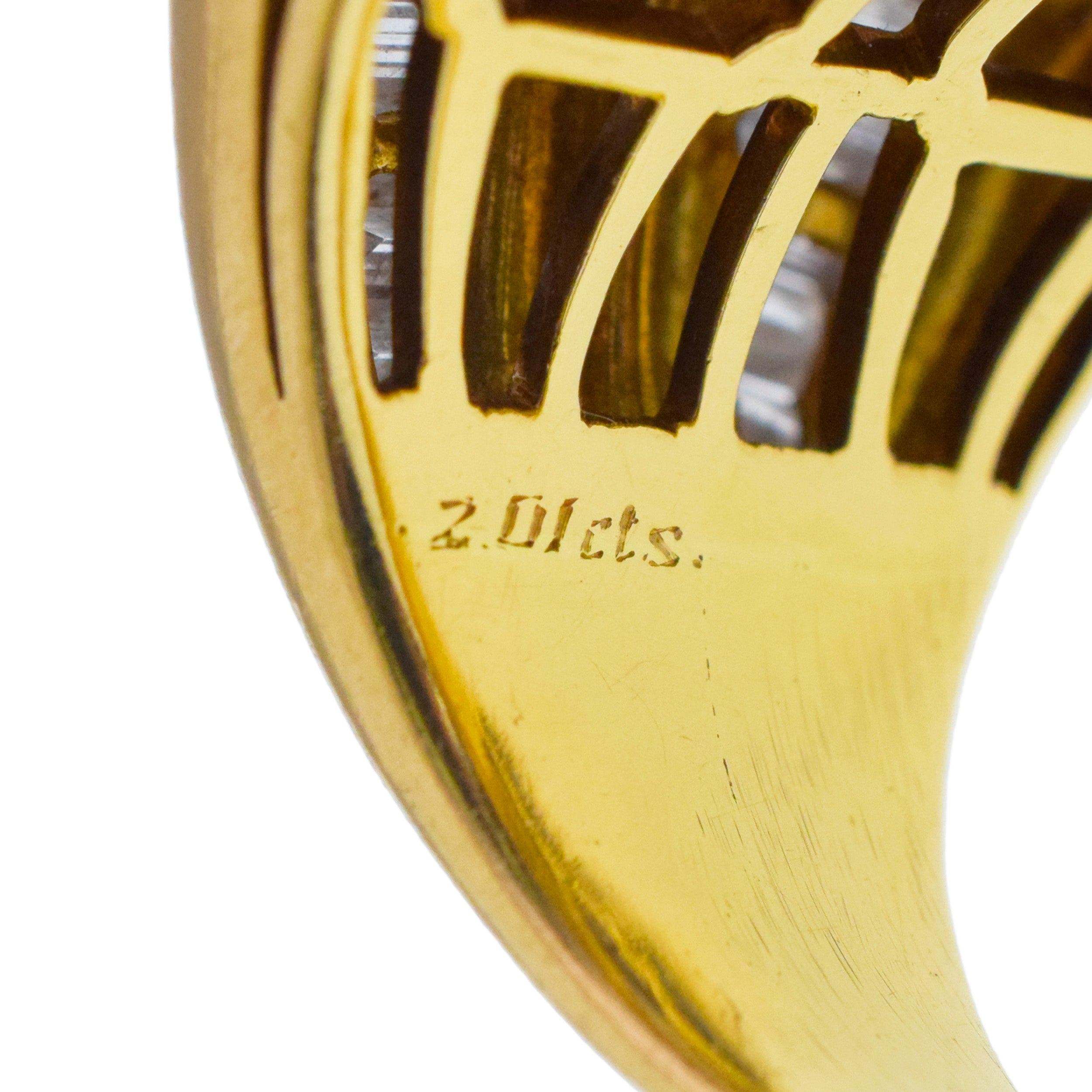 Bulgari Double Diamond Ring In 18k Yellow Gold