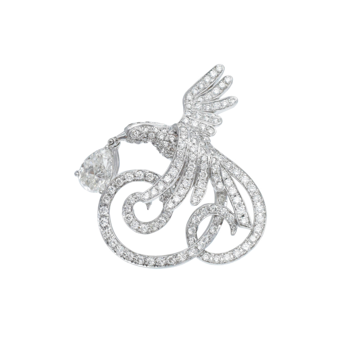 Van Cleef & Arpels 'Oiseaux de Paradis' Diamond Ring In 18k White Gold