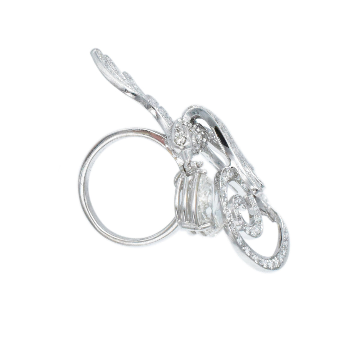Van Cleef & Arpels 'Oiseaux de Paradis' Diamond Ring In 18k White Gold