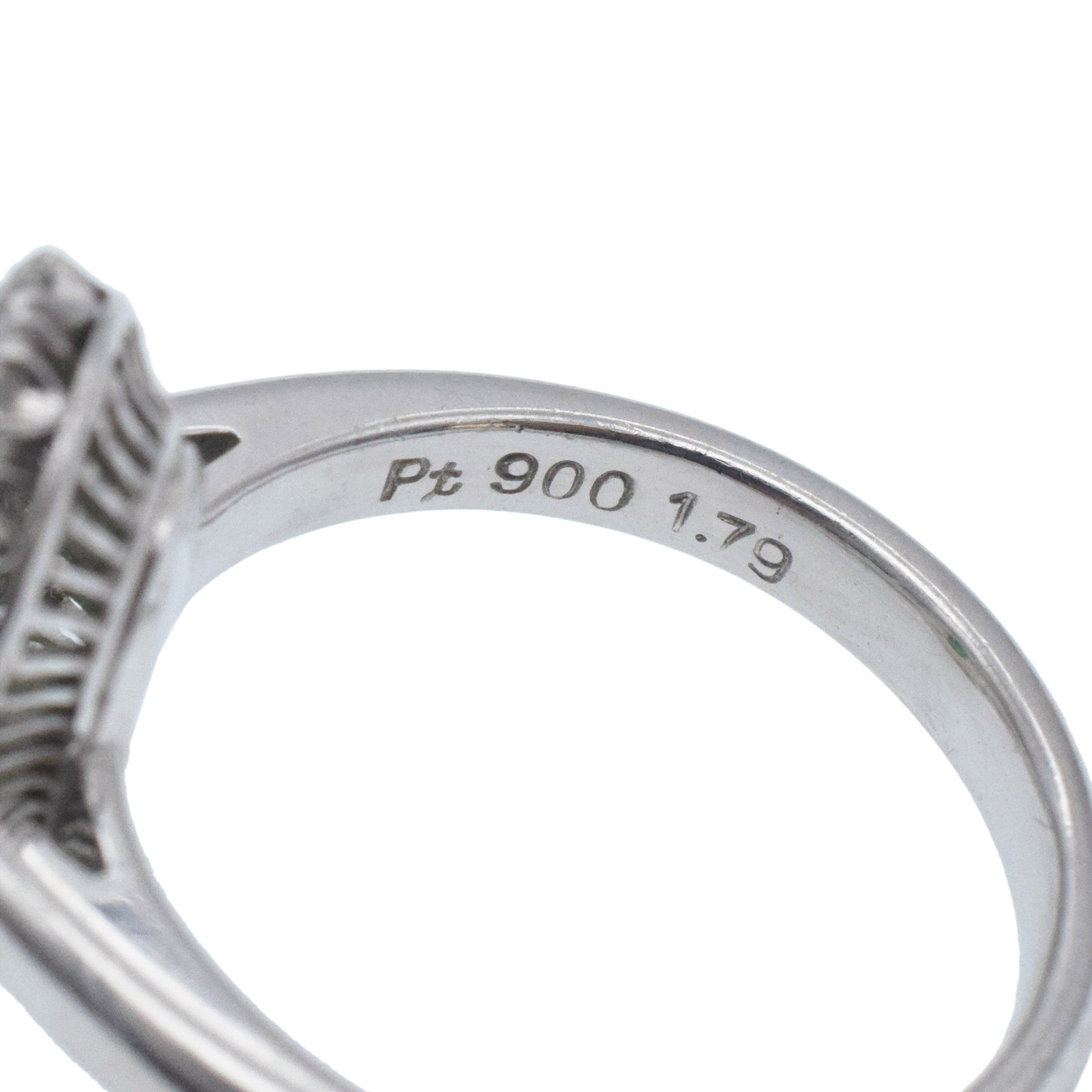 Jade And Diamond Ring In Platinum