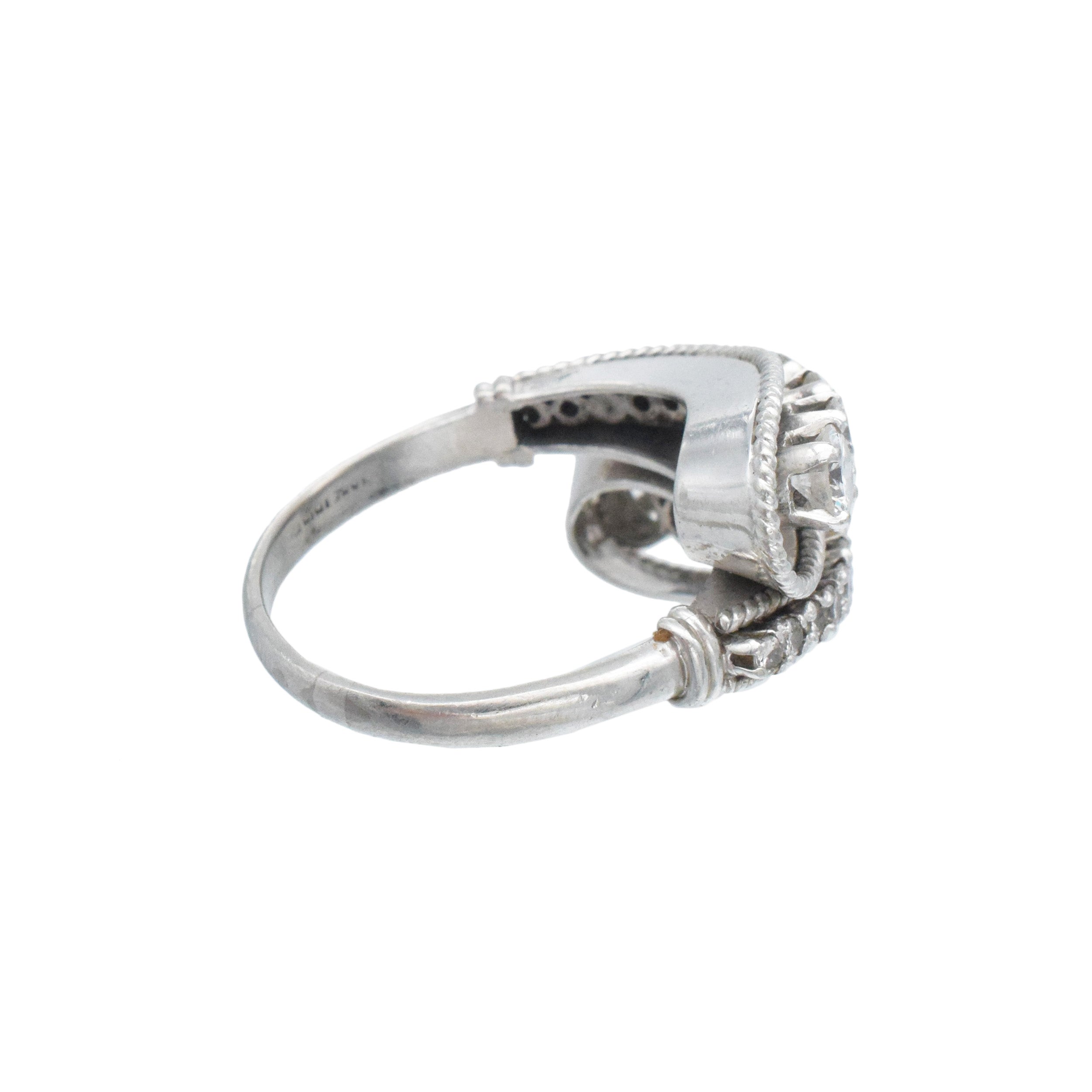Yin Yang Diamond Ring In Platinum