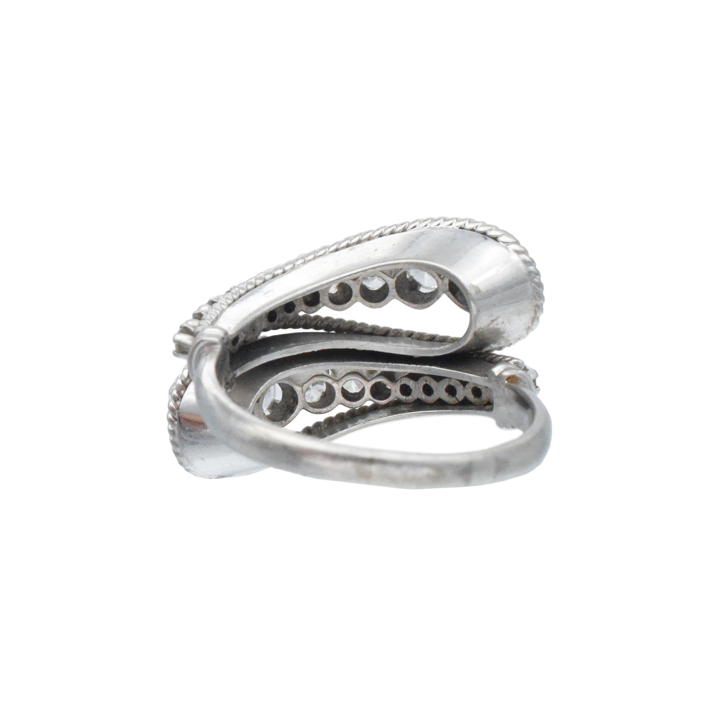 Yin Yang Diamond Ring In Platinum