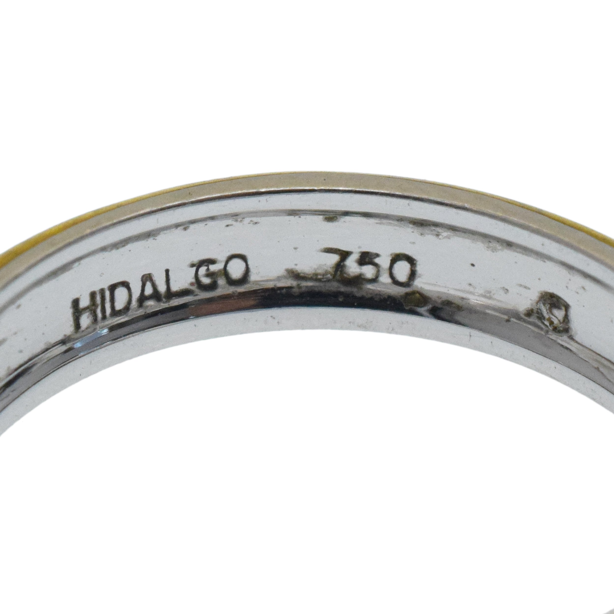 Hidalgo Yellow Enamel Band In 18k White Gold