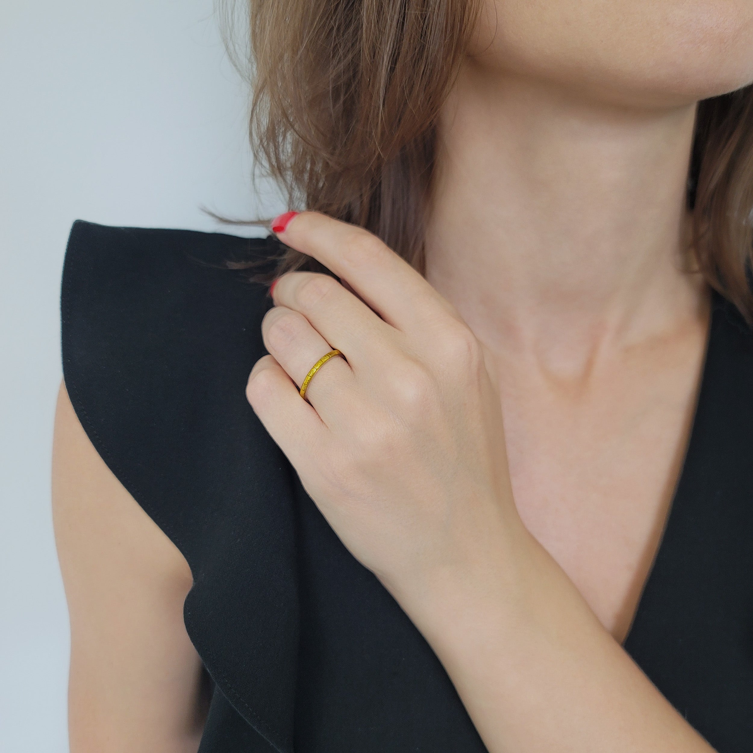 Hidalgo Yellow Enamel Band In 18k White Gold