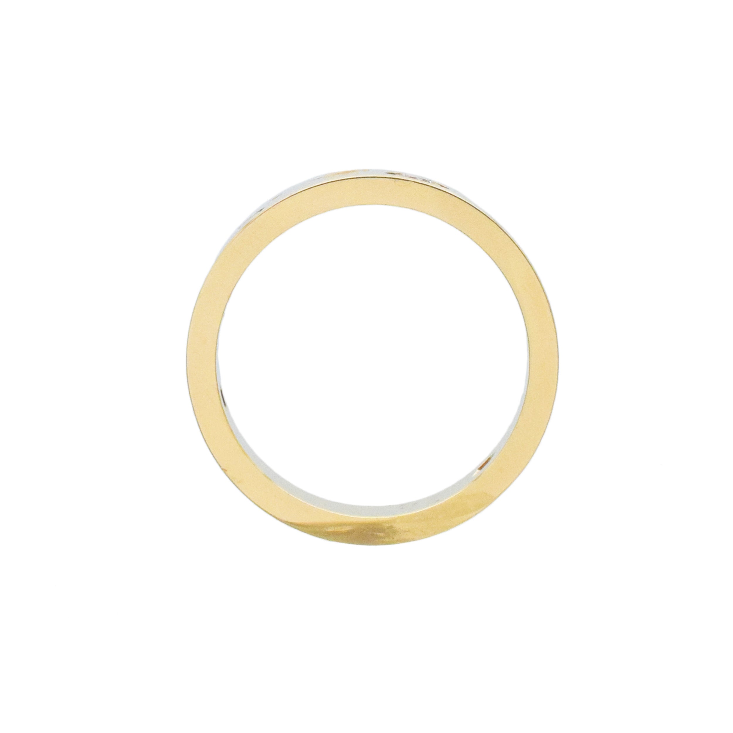 Cartier 3-diamond love ring in 18k yellow gold