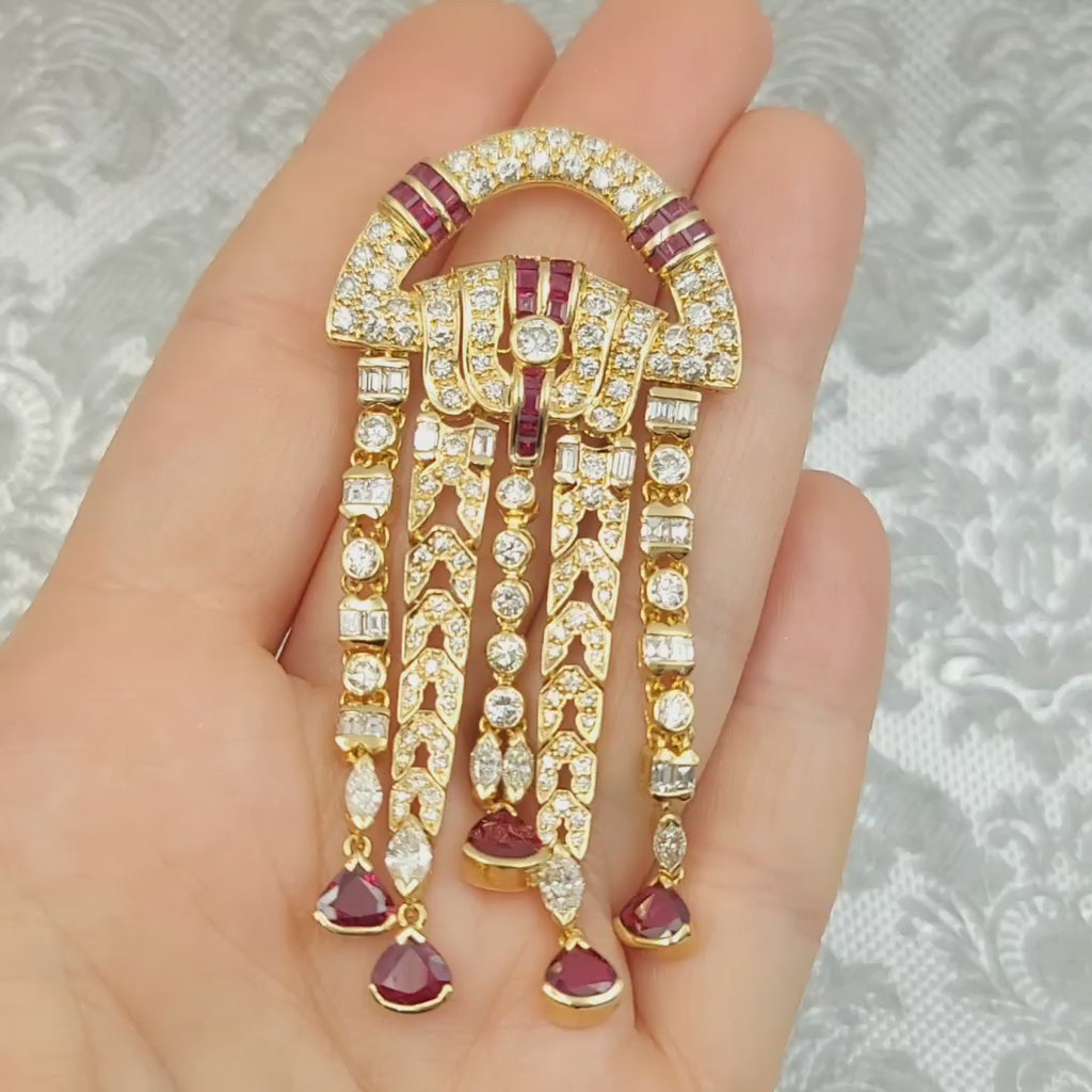 Art Deco diamond brooch – Maison Mohs