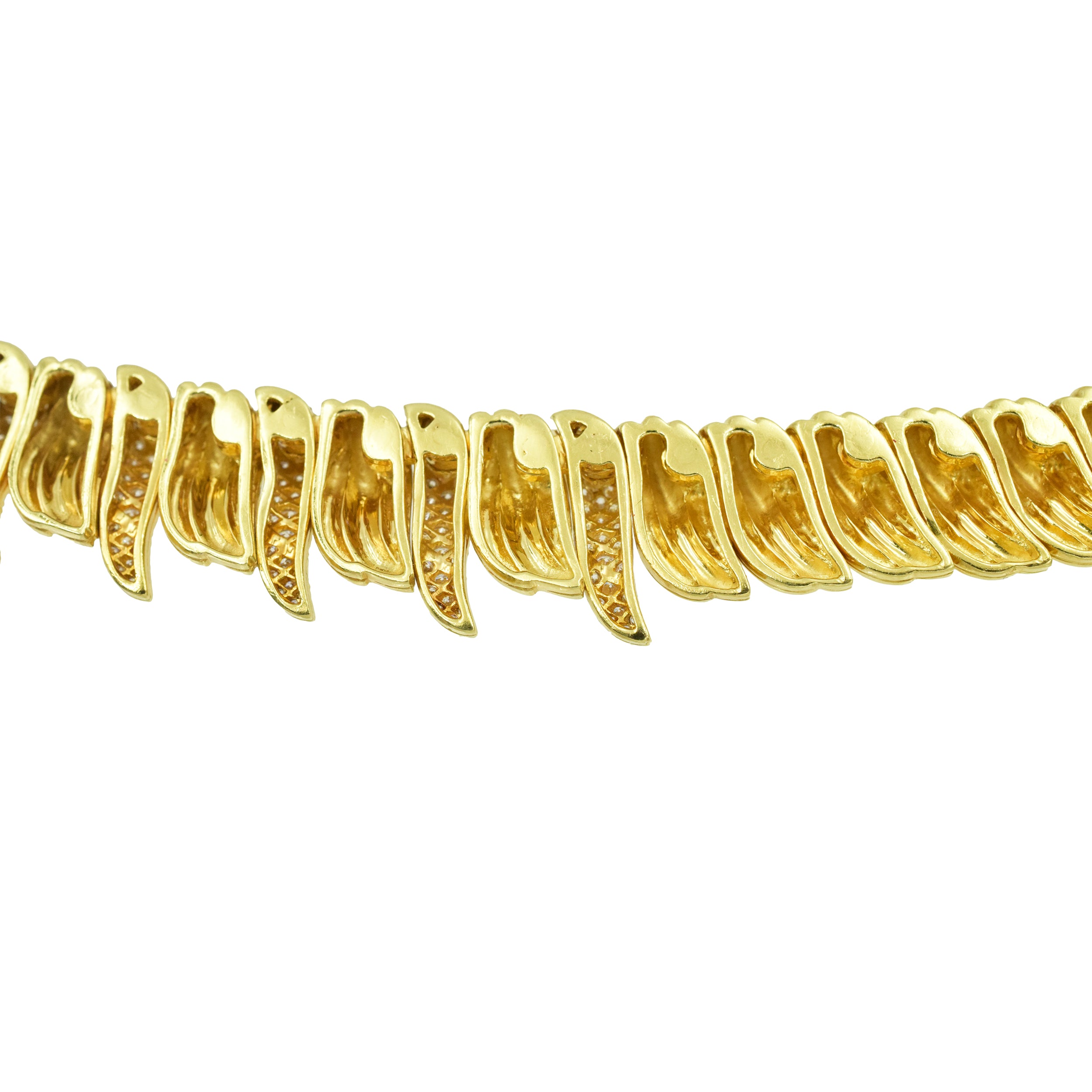 Elegant 10.00ct Diamond Necklace In 18k Yellow Gold