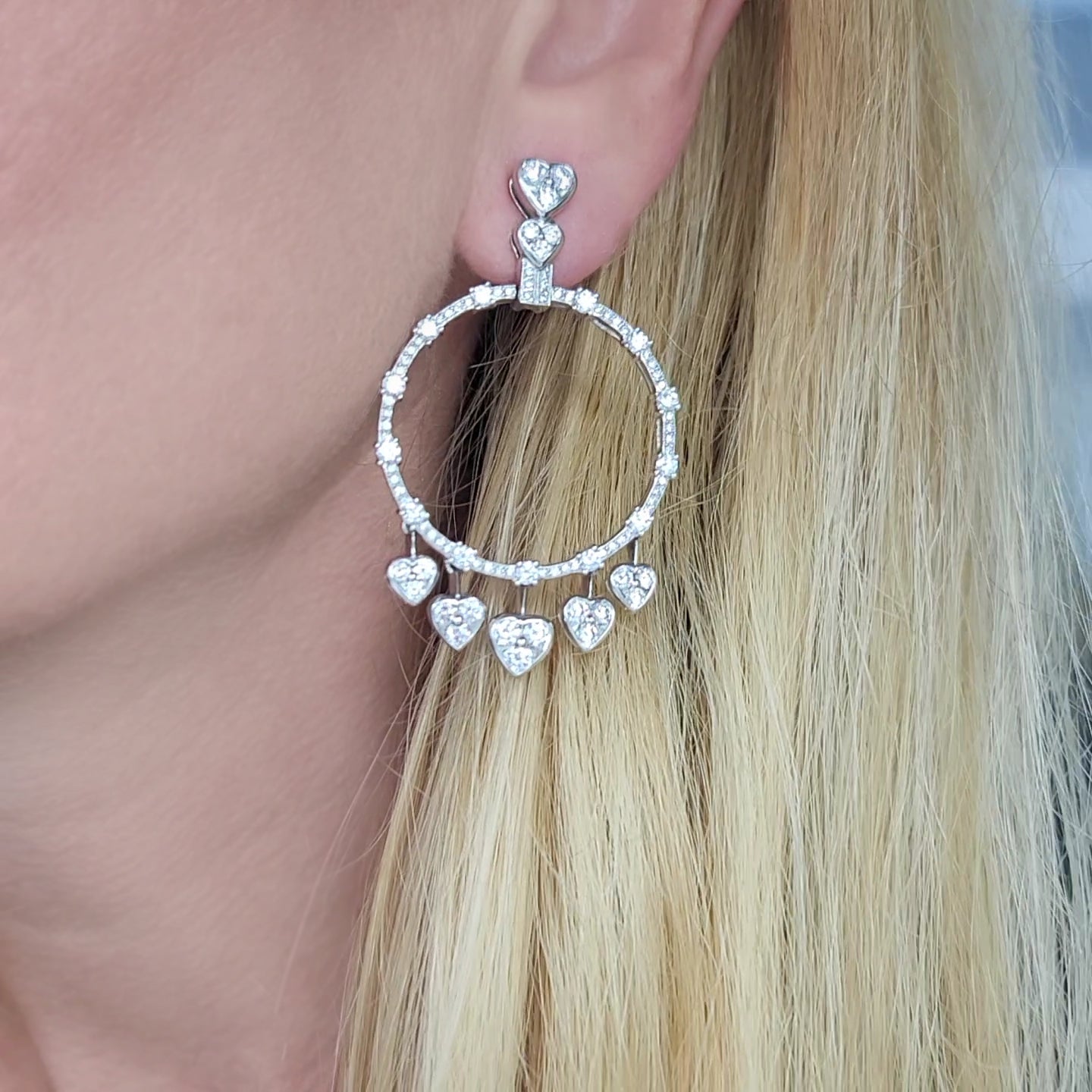 Diamond Heart 'Gyspy' Earrings by Graff