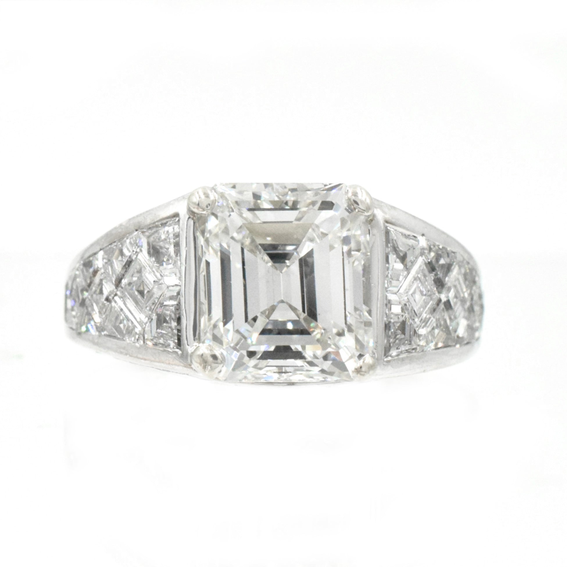 8.41ct Graff Emerald Cut Diamond Engagement Ring