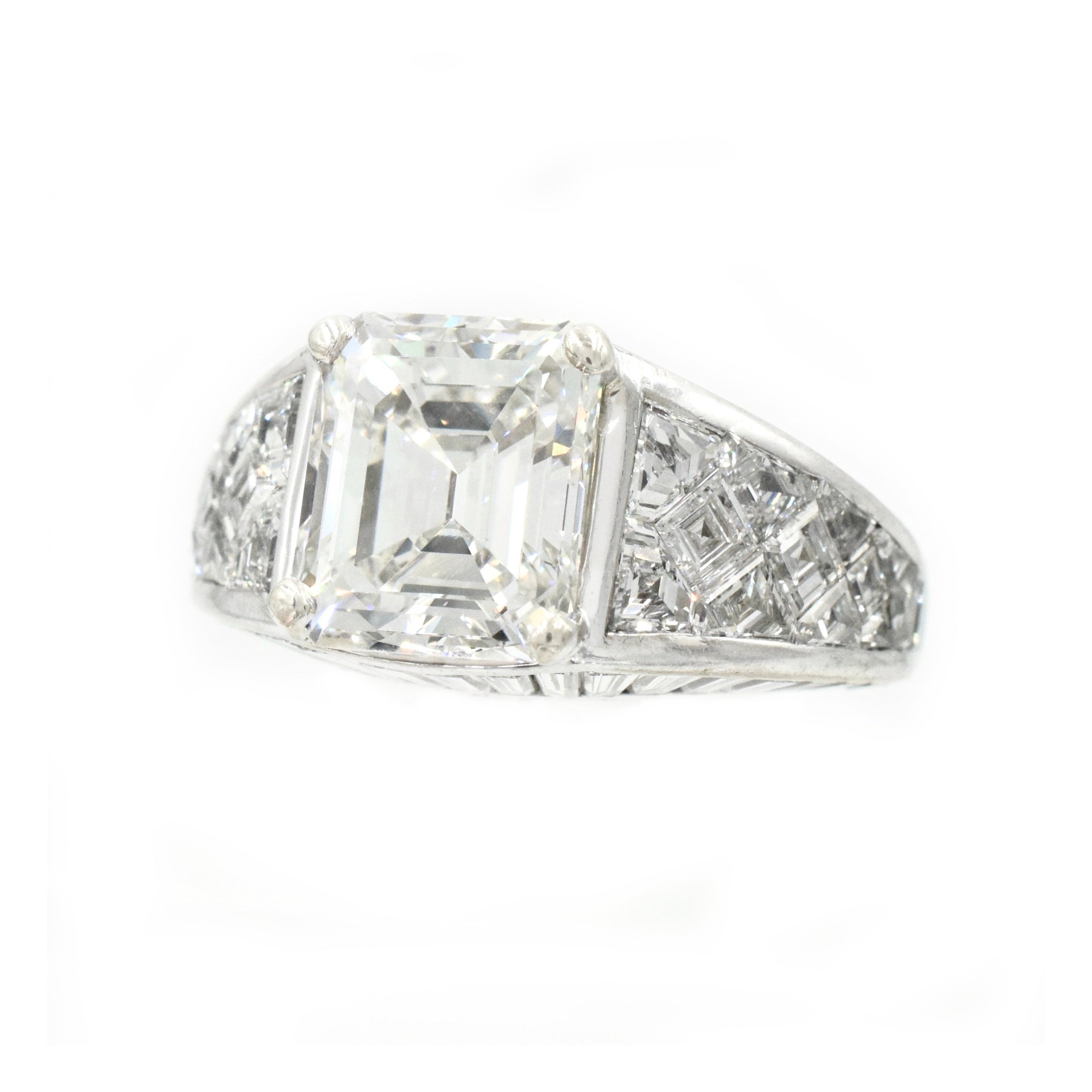 8.41ct Graff Emerald Cut Diamond Engagement Ring
