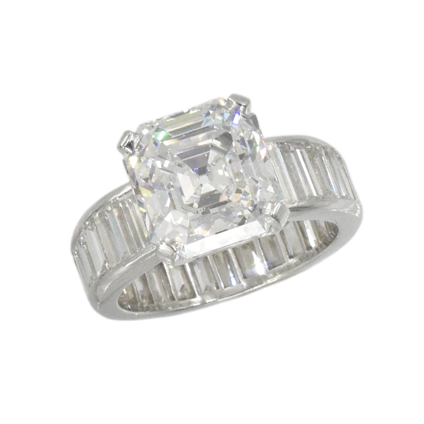 Harry Winston 6.20ct Asscher Diamond Engagement Ring In Platinum