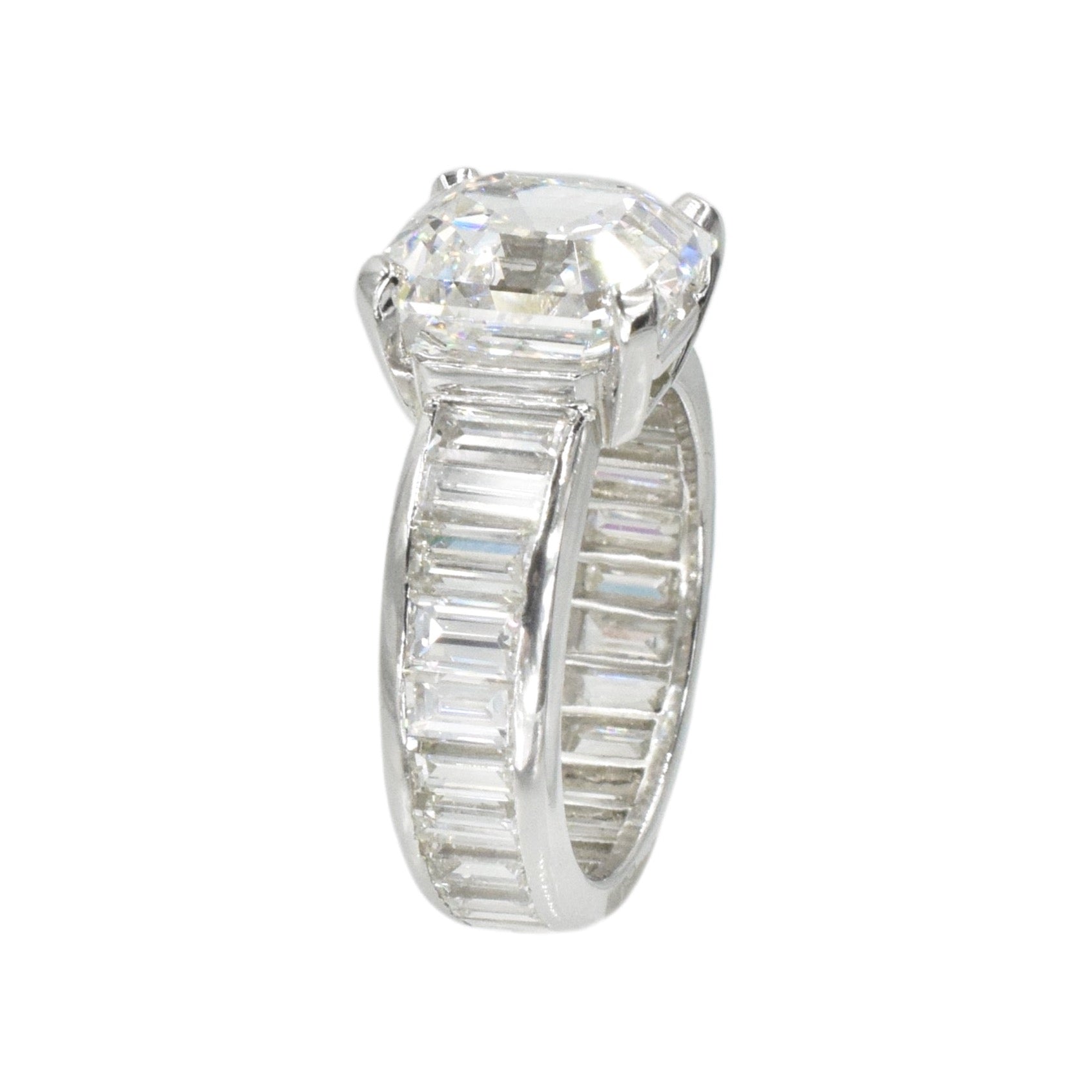 Harry Winston 6.20ct Asscher Diamond Engagement Ring In Platinum