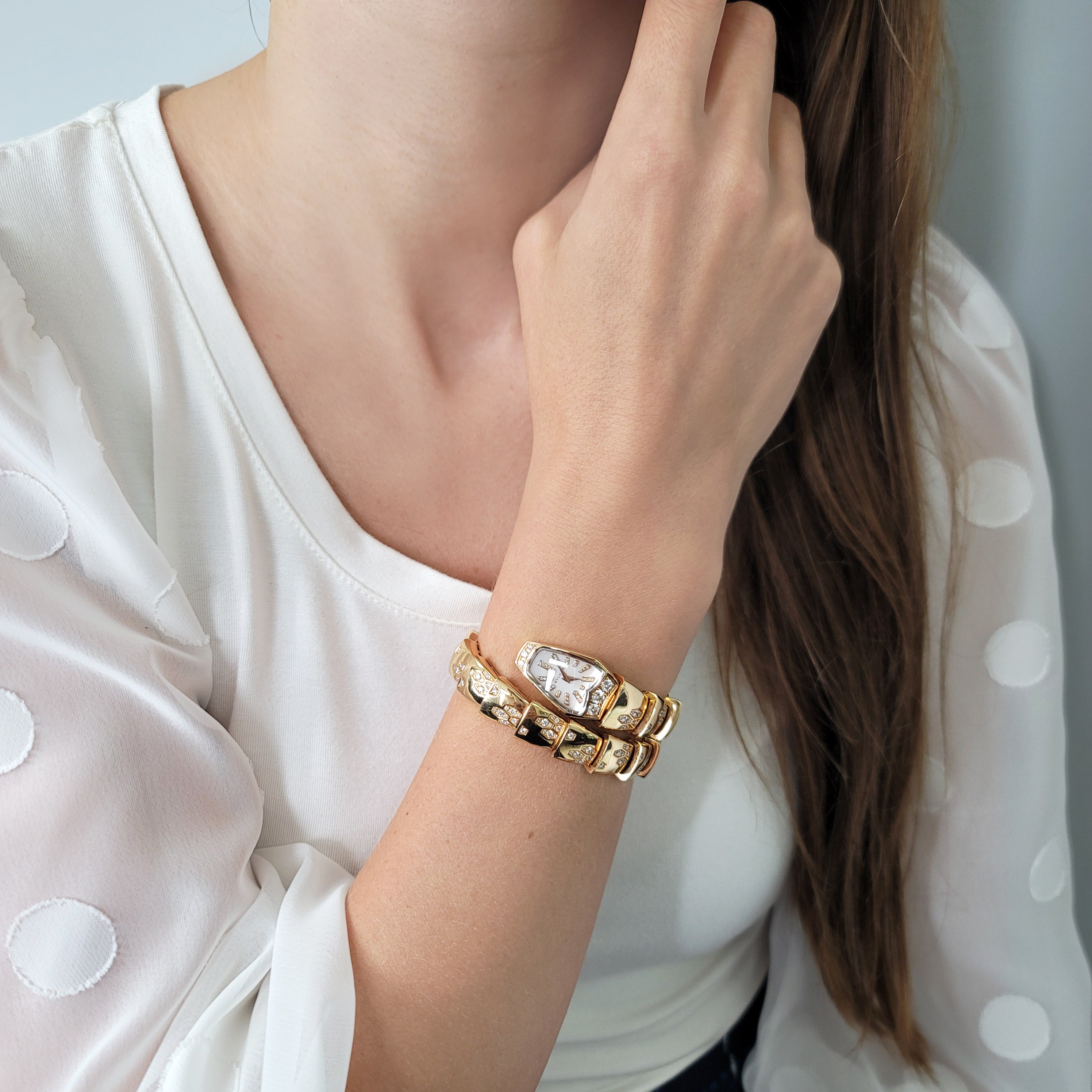 Bulgari Iconic Serpenti Wristwatchi in 18k Rose Gold